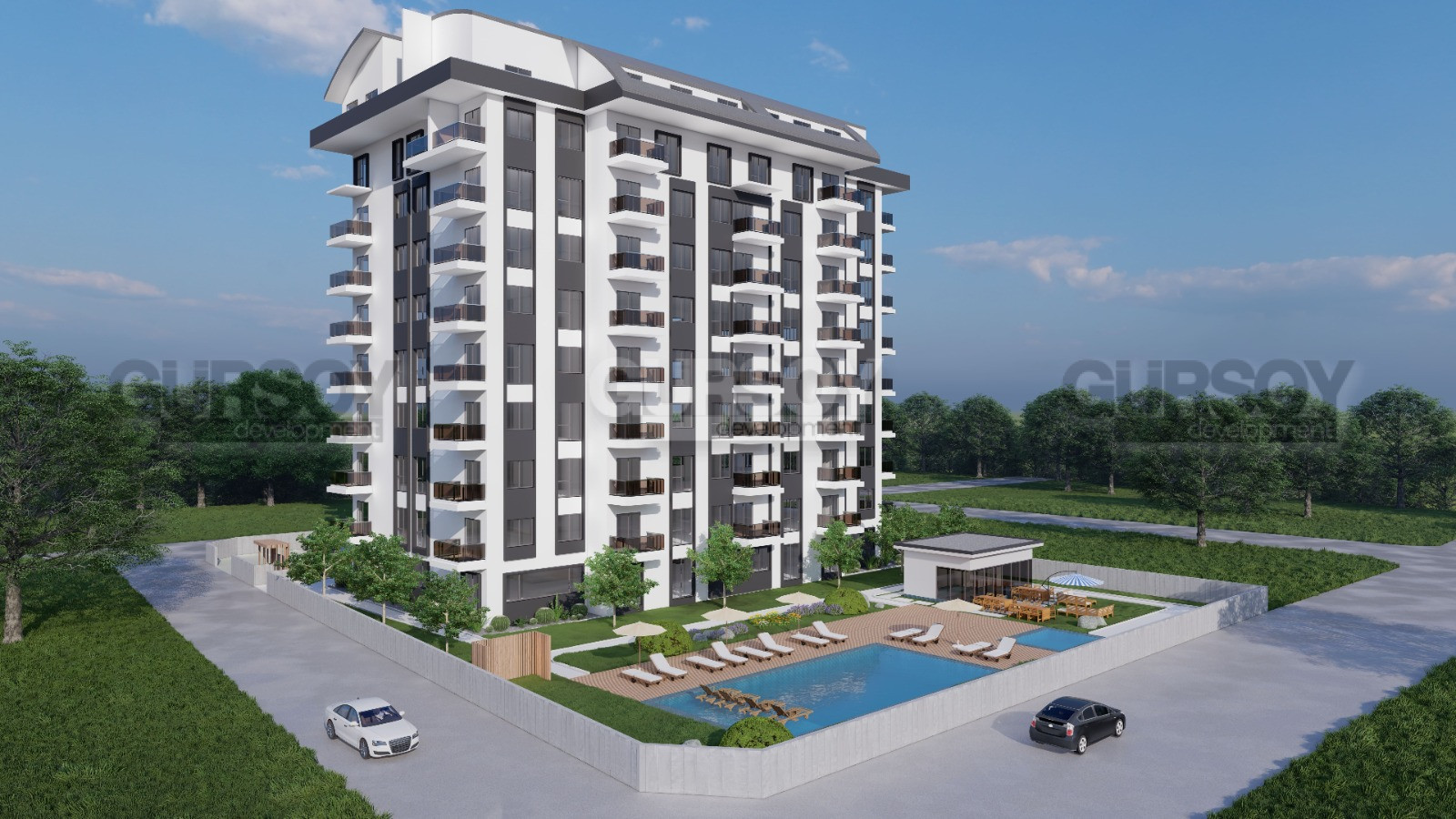 Проект для инвестиций с квартирами 50 – 135 м2. Паяллар, Алания. в Турции - фото 1