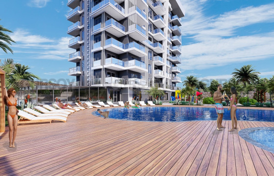 Проект с квартирами 55 – 110 м2 в 650 метрах от моря. Паяллар, Алания. в Турции - фото 3