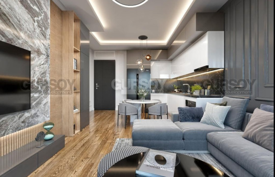 Квартира 1+1 в новом комплексе, 55 м2. Паяллар, Алания. в Турции - фото 3