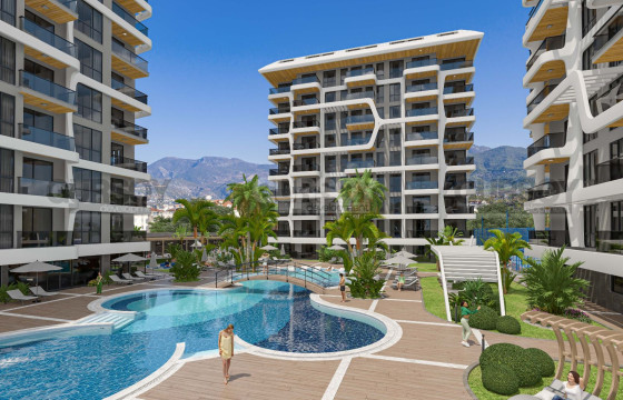 Новый изысканный проект в 250 метрах от моря в районе Тосмур,58 м2-242 м2 в Турции - фото 3