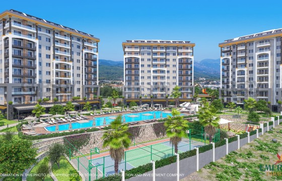 Двухкомнатная квартира в премиальном комплексе, район Авсаллар в Турции - фото 8