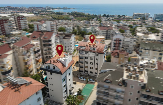 Дуплекс 2+1 с видом на море, 125 кв.м. Авсаллар, Алания. в Турции - фото 1