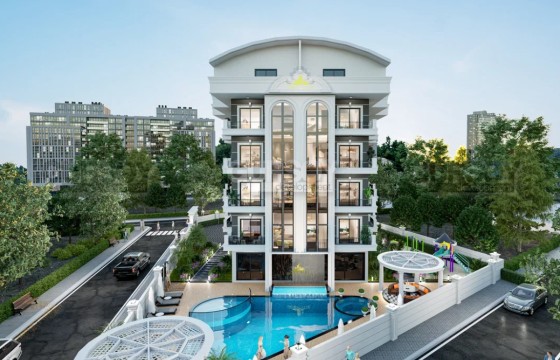 Жилой комплекс на этапе строительства c возможностью рассрочки в живописном районе Оба в Турции - фото 2