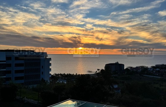 Квартира 2+1 с видом на море и город в комплексе с инфраструктурой в Турции - фото 3