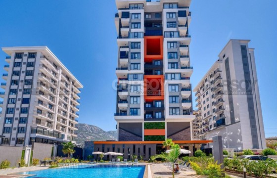 Меблированная квартира в новом комплексе с прекрасным видом на горы в районе Махмутлар в Турции - фото 10