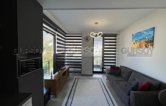 Меблированная квартира 1+1 в новом комплексе с полной инфраструктурой в 50 метрах от пляжа Клеопатра в Турции - фото 6