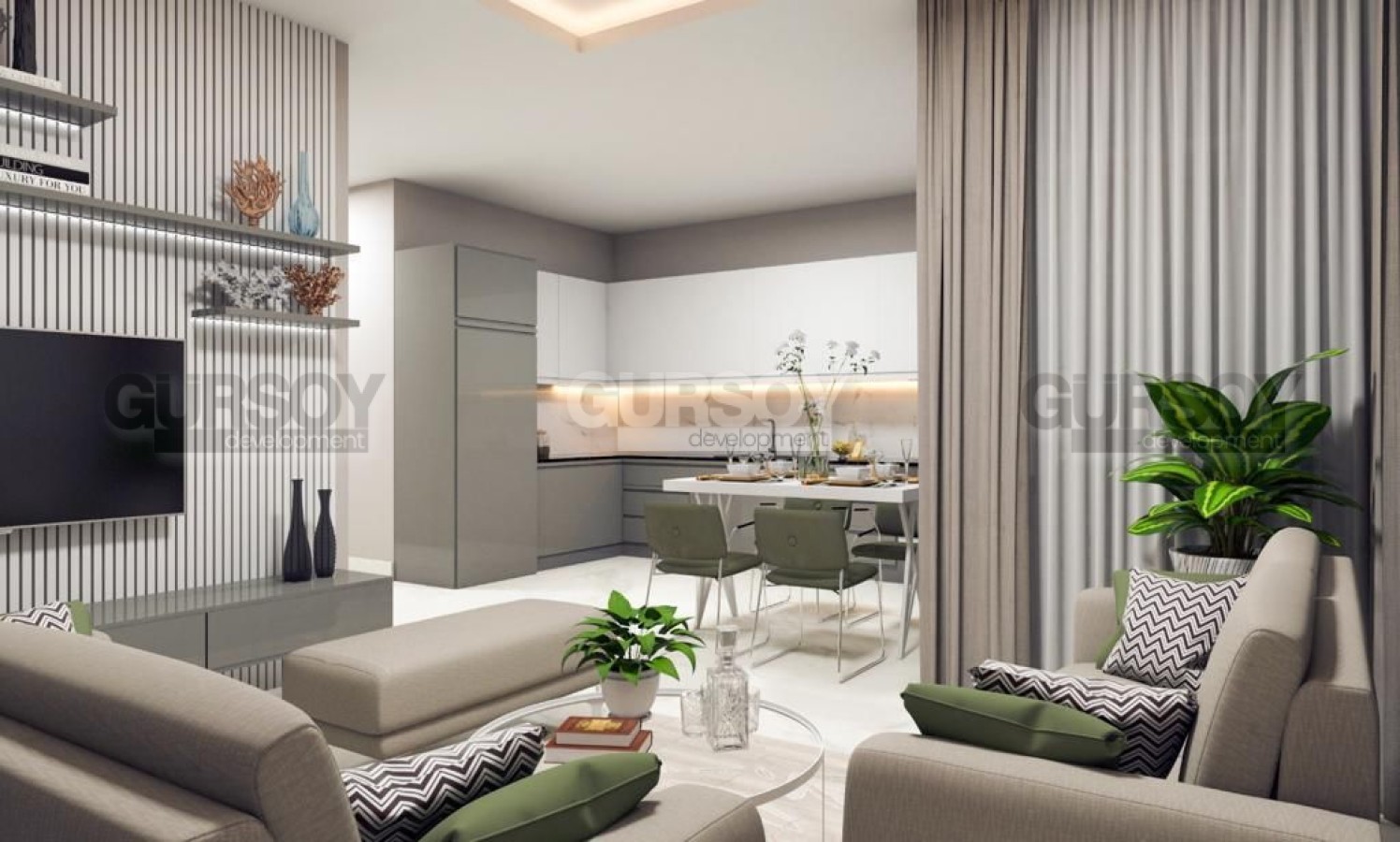 Новая квартира 1+1 в современном комплексе в 400 м от моря в Махмутларе, 65 м2 в Турции - фото 1