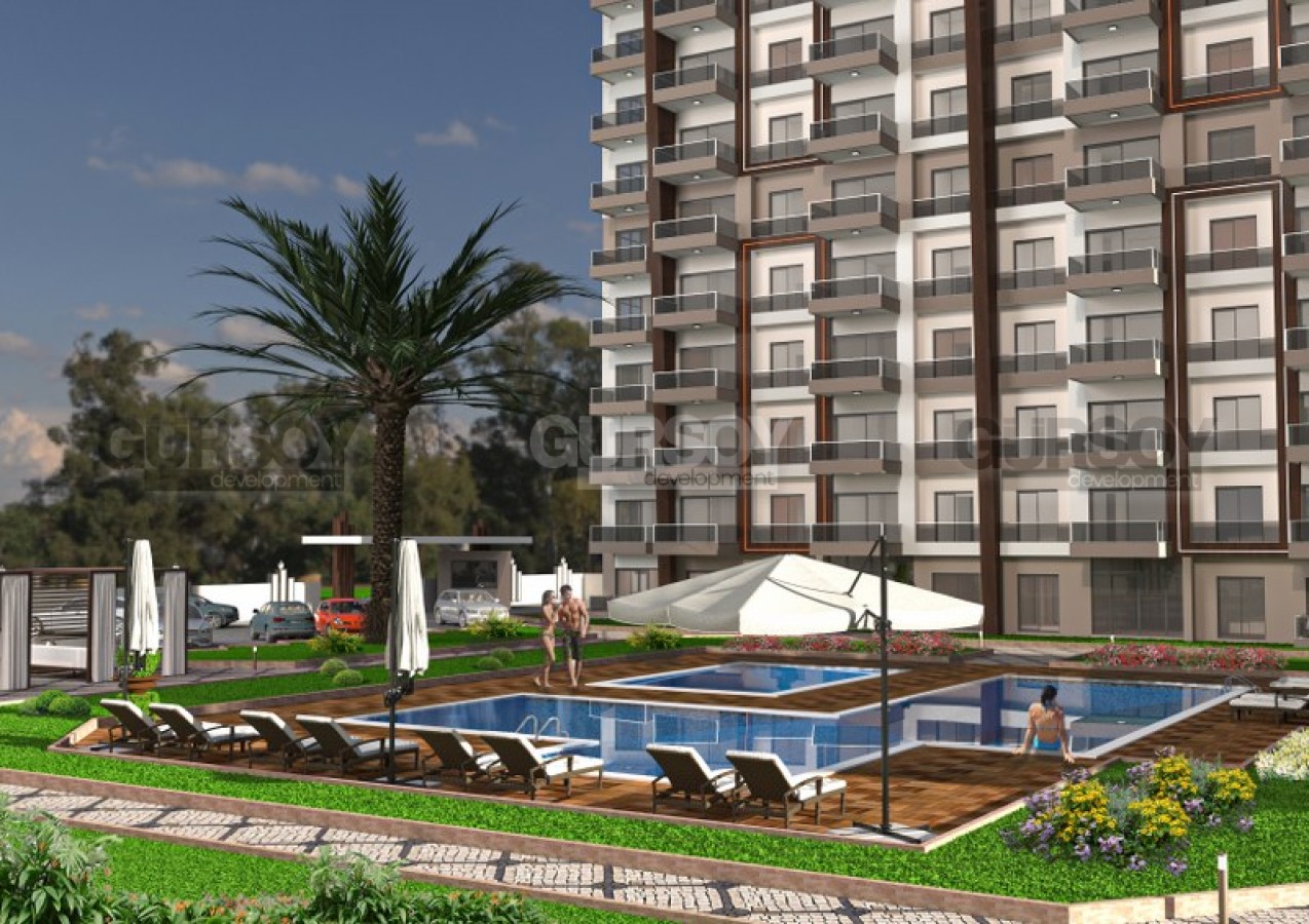 Квартиры с отличными планировками от 55,5 до 95 кв.м. в новом комплексе в Газипаша. в Турции - фото 1