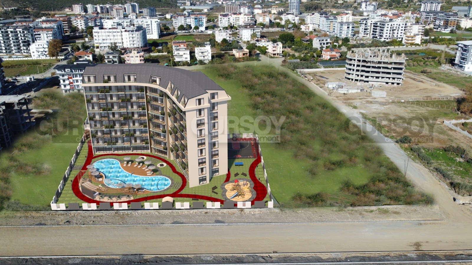 Резиденция с квартирами 51-99 м2 в Газипаша, всего в 700 м. от моря. в Турции - фото 1