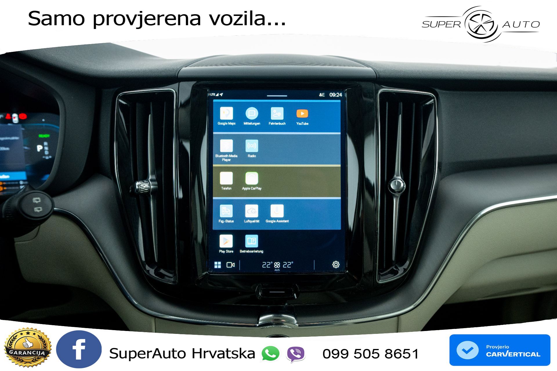 Volvo XC60 2.0 T6 AWD Recharge Core 398 KS, LED+TEM+PANO+KAM+VIRT+PDC