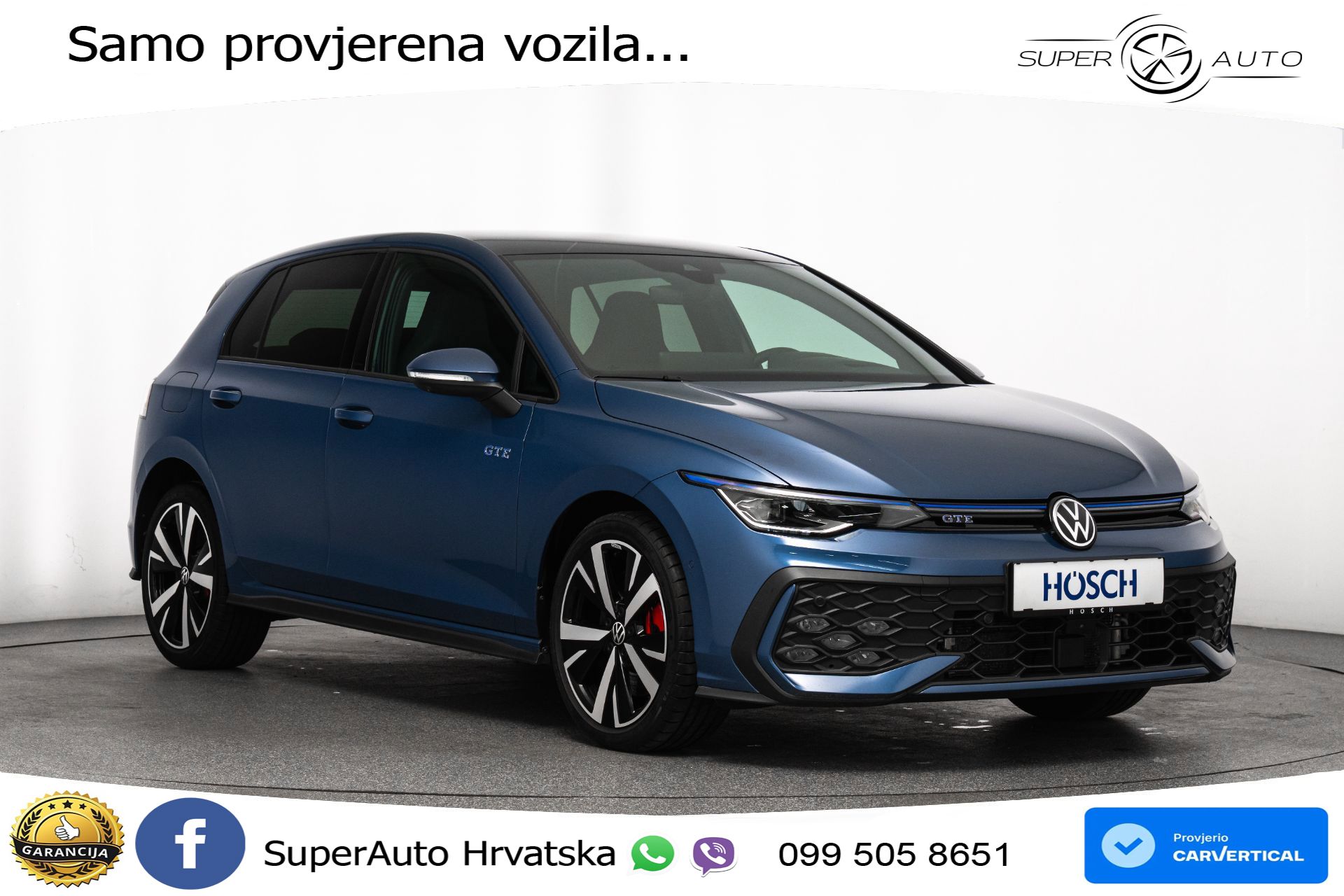 VW Golf 8 GTE 1.5 DSG 272 KS, MATRIX+ACC+GR SJED+360+VIRT