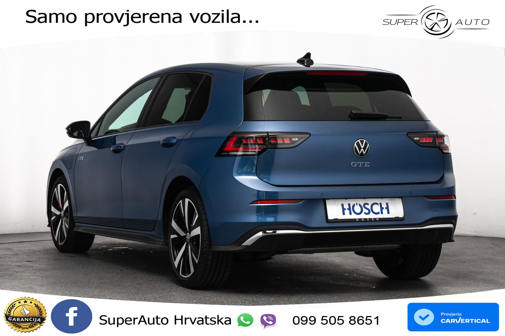 VW Golf 8 GTE 1.5 DSG 272 KS, MATRIX+ACC+GR SJED+360+VIRT