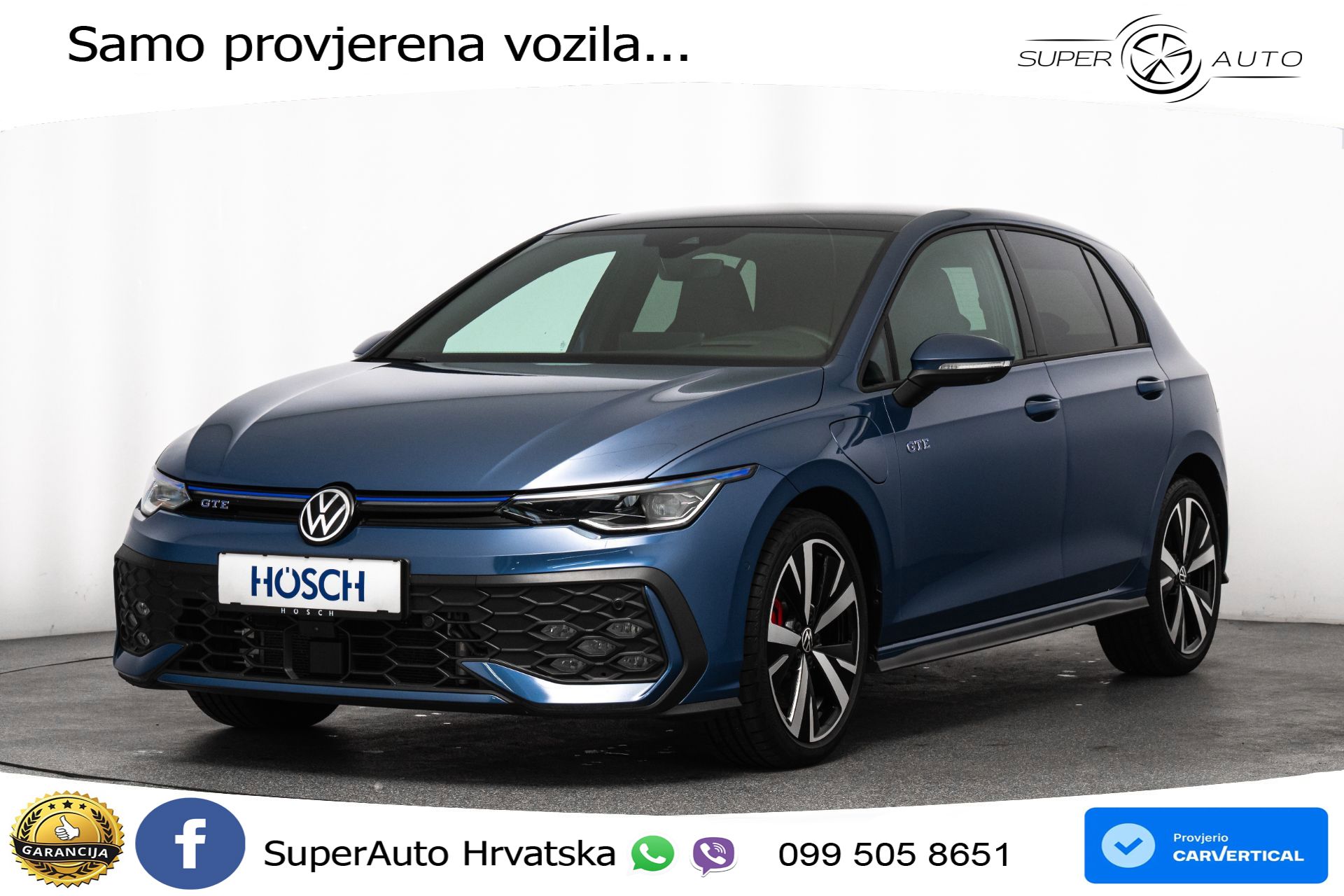 VW Golf 8 GTE 1.5 DSG 272 KS, MATRIX+ACC+GR SJED+360+VIRT