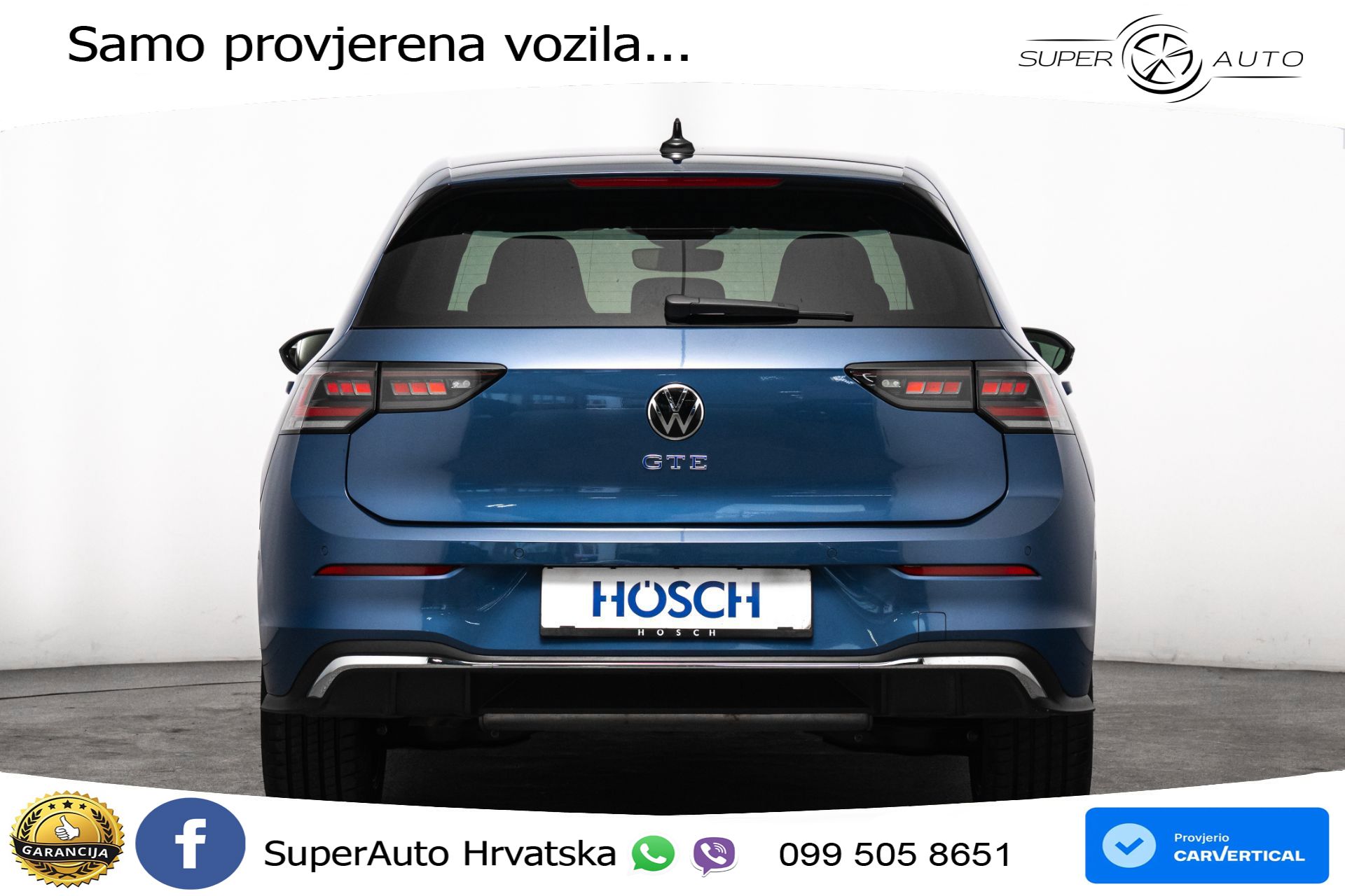 VW Golf 8 GTE 1.5 DSG 272 KS, MATRIX+ACC+GR SJED+360+VIRT