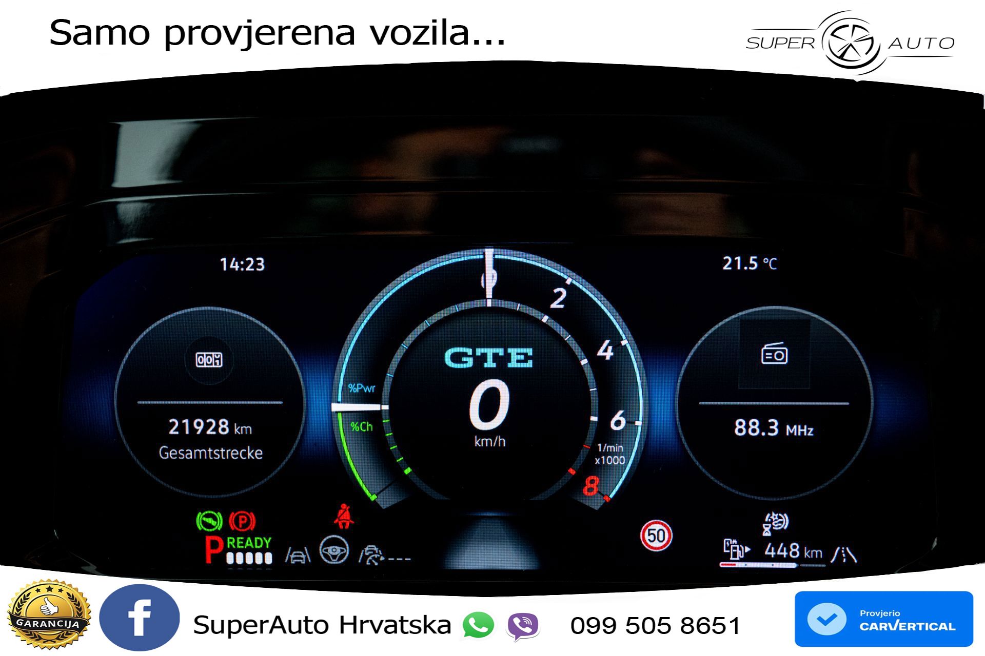 VW Golf 8 GTE 1.5 DSG 272 KS, MATRIX+ACC+GR SJED+360+VIRT
