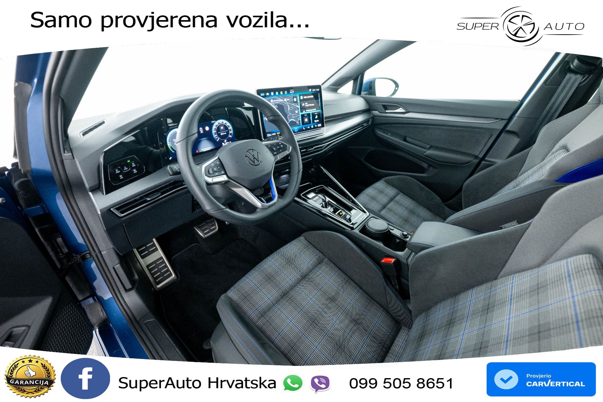 VW Golf 8 GTE 1.5 DSG 272 KS, MATRIX+ACC+GR SJED+360+VIRT