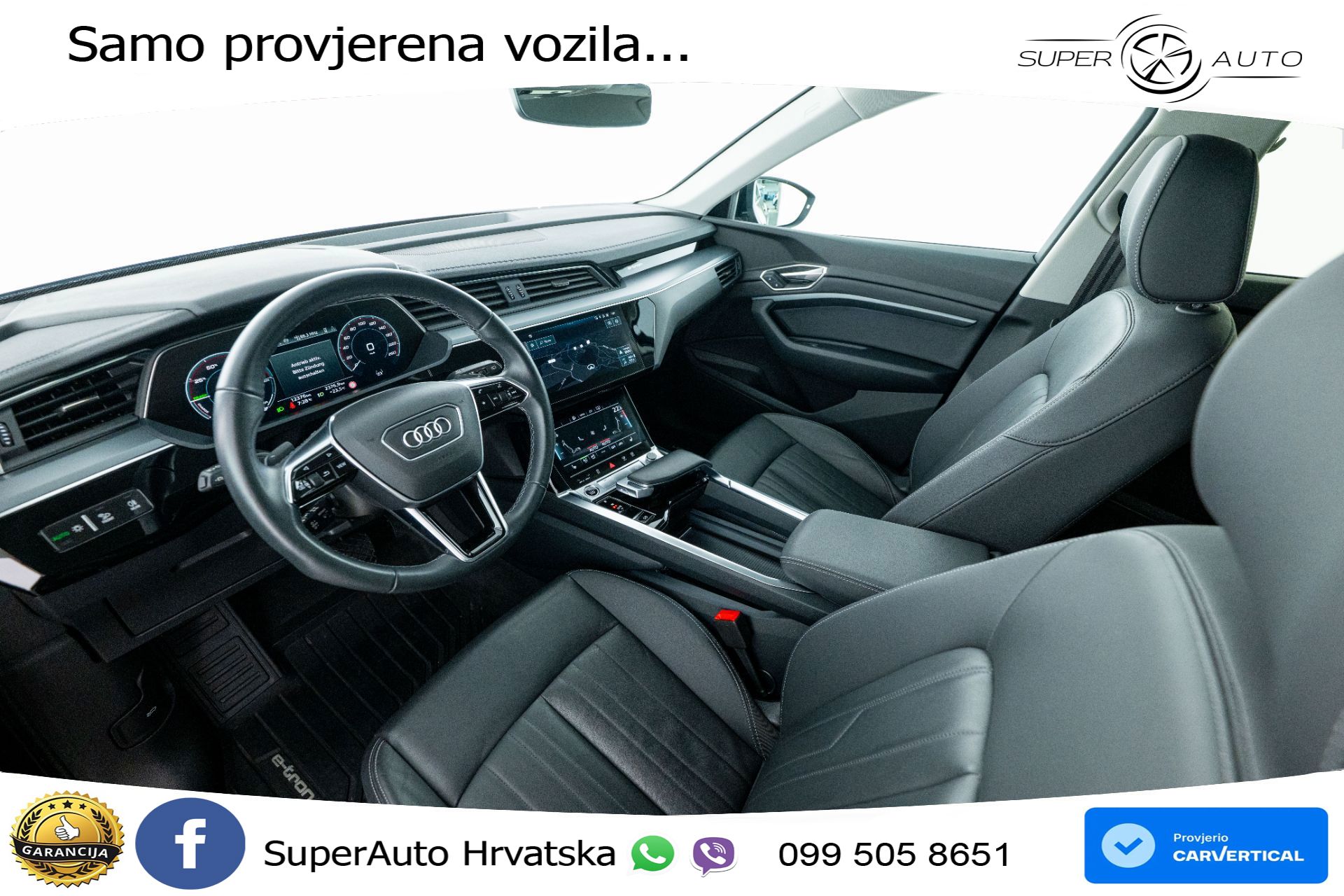 Audi Q8 e-tron 50 95 kWh quattro 340 KS, ACC+KAM+GR SJED+VIRT+PARK