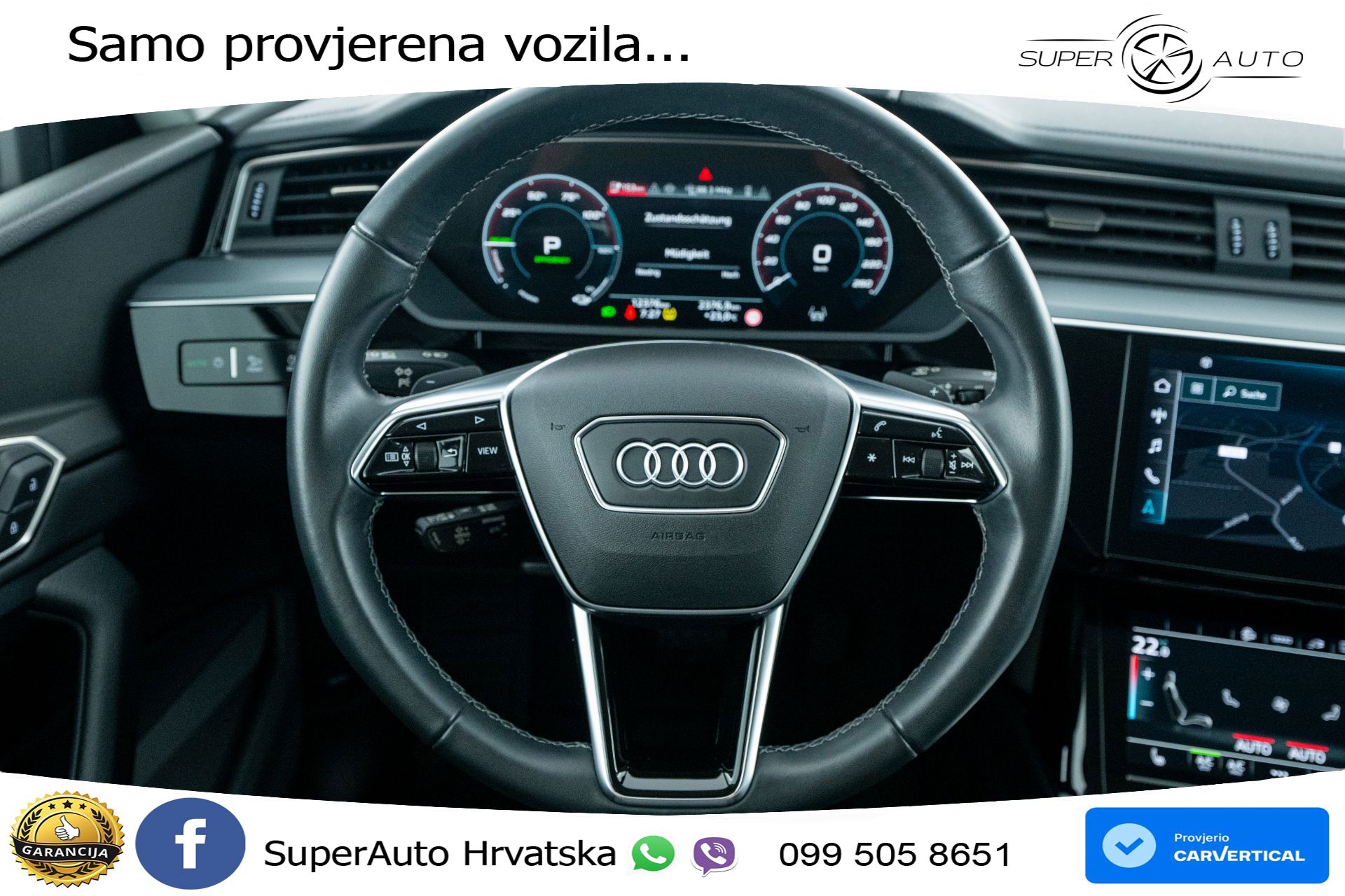 Audi Q8 e-tron 50 95 kWh quattro 340 KS, ACC+KAM+GR SJED+VIRT+PARK