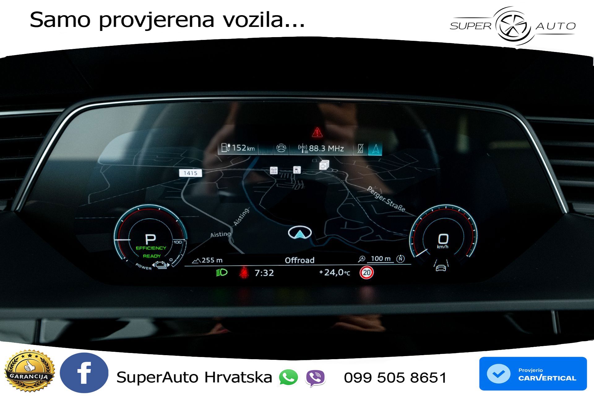 Audi Q8 e-tron 50 95 kWh quattro 340 KS, ACC+KAM+GR SJED+VIRT+PARK