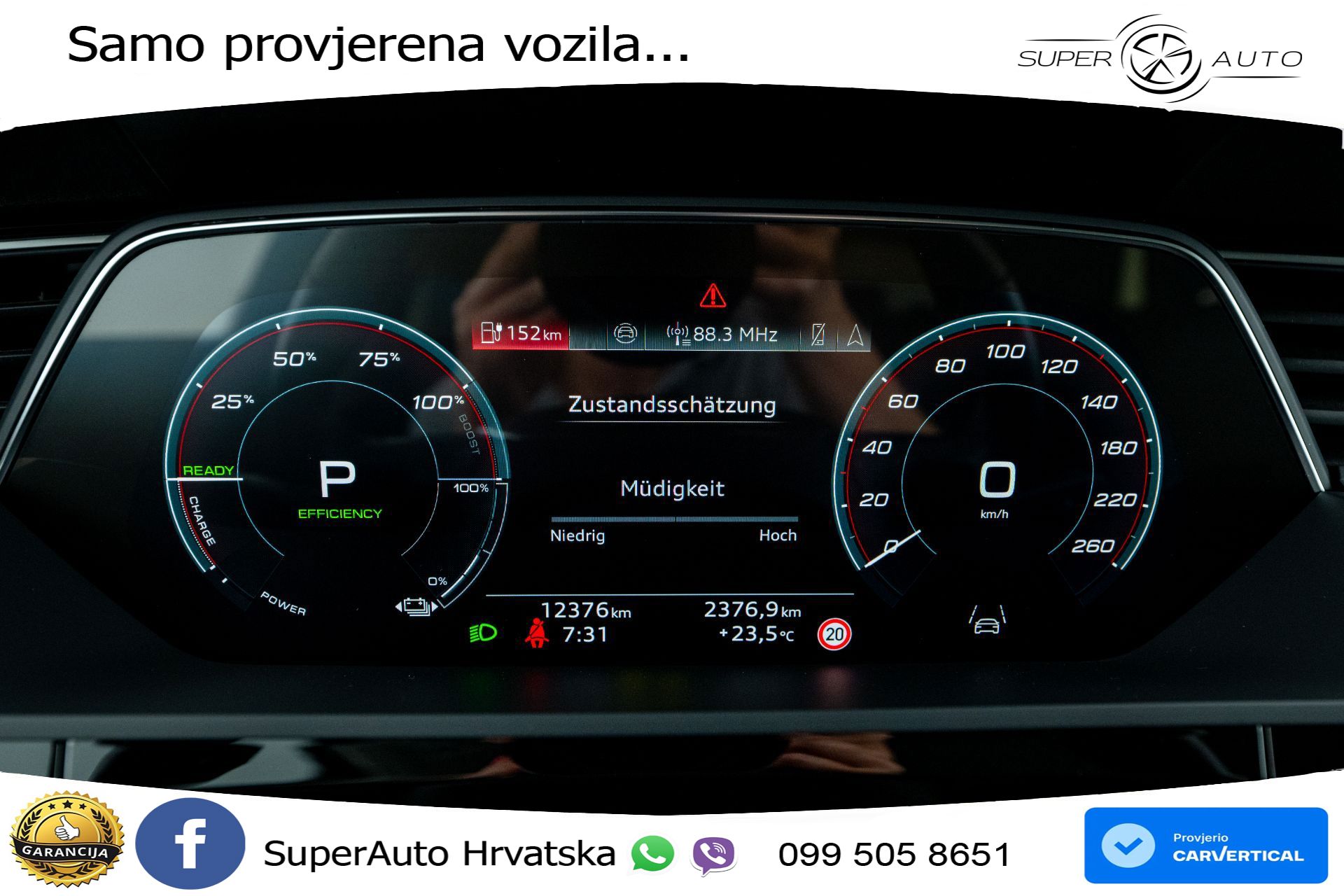 Audi Q8 e-tron 50 95 kWh quattro 340 KS, ACC+KAM+GR SJED+VIRT+PARK