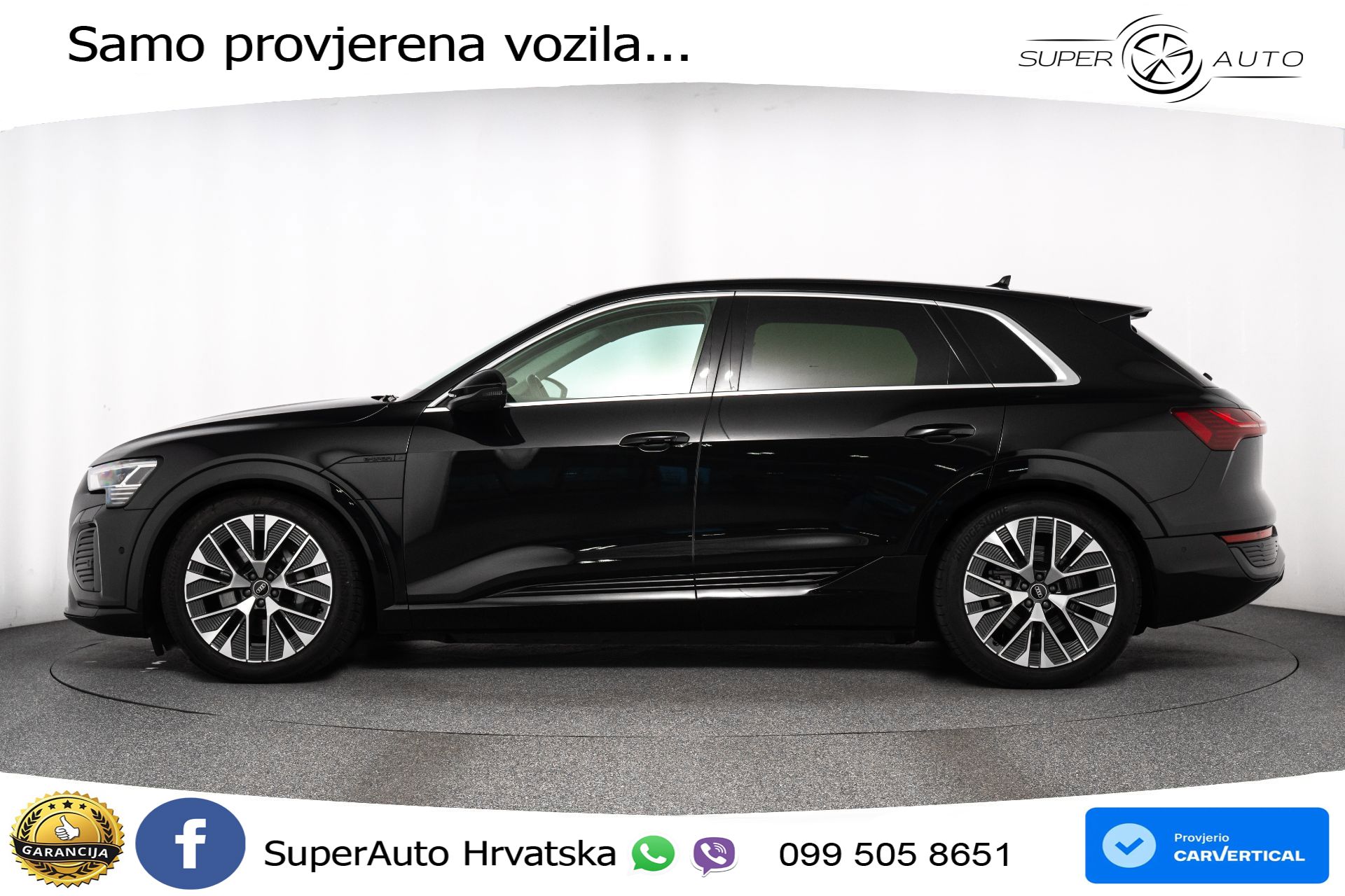 Audi Q8 e-tron 50 95 kWh quattro 340 KS, ACC+KAM+GR SJED+VIRT+PARK
