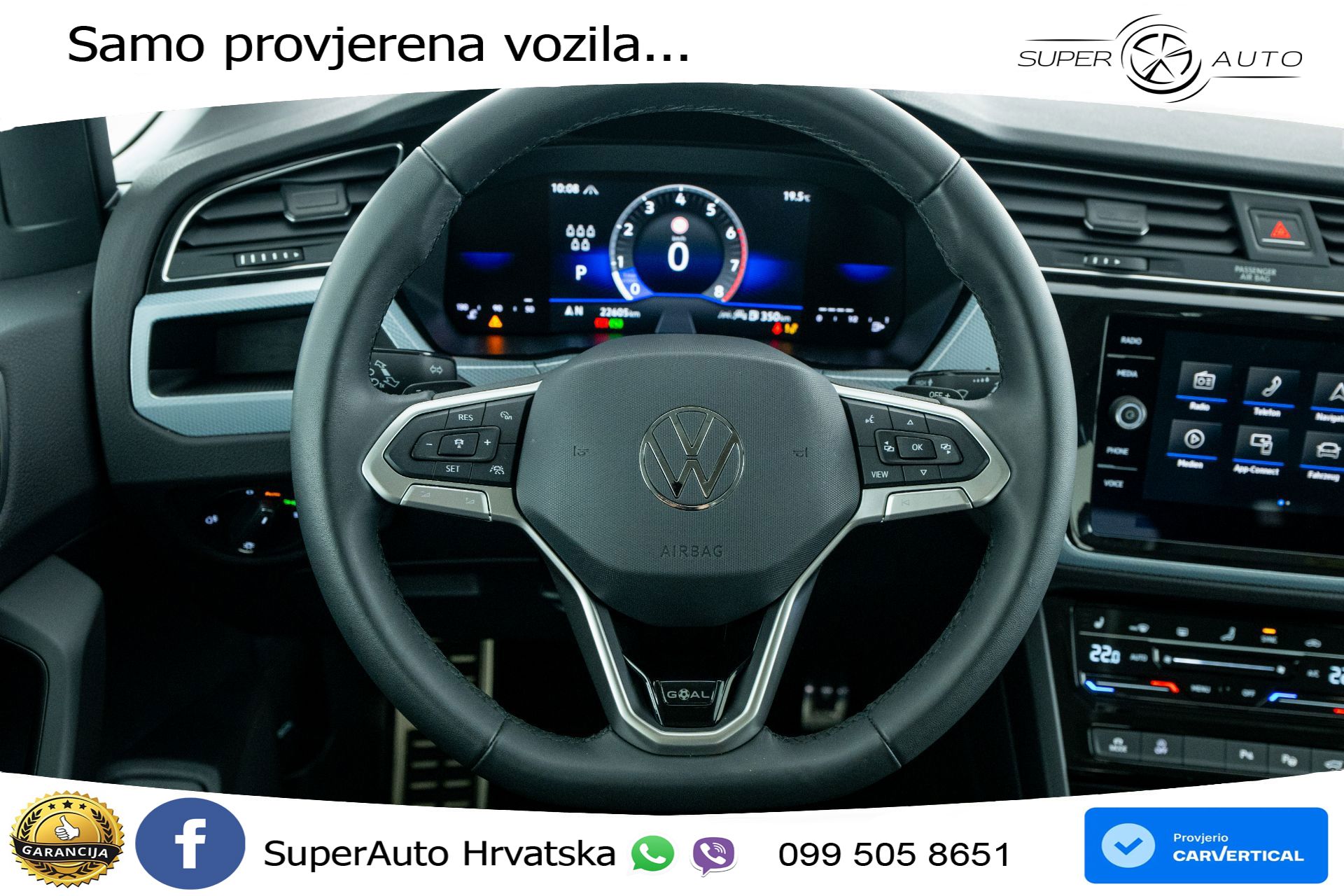 VW Touran 1.5 TSI DSG Comfortline 150 KS, 7-SJED+LED+ACC+GR SJED+PDC+VIRT