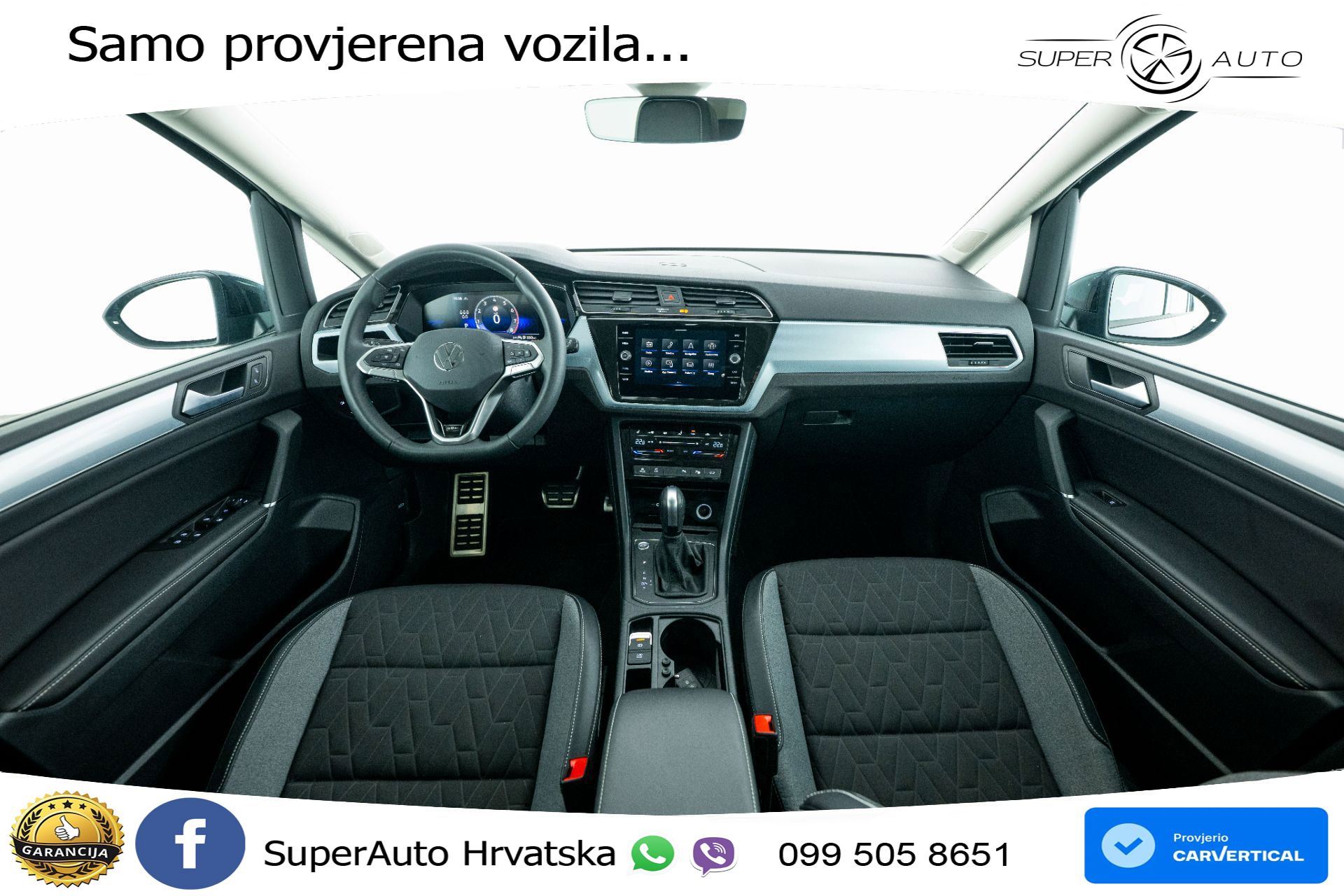 VW Touran 1.5 TSI DSG Comfortline 150 KS, 7-SJED+LED+ACC+GR SJED+PDC+VIRT