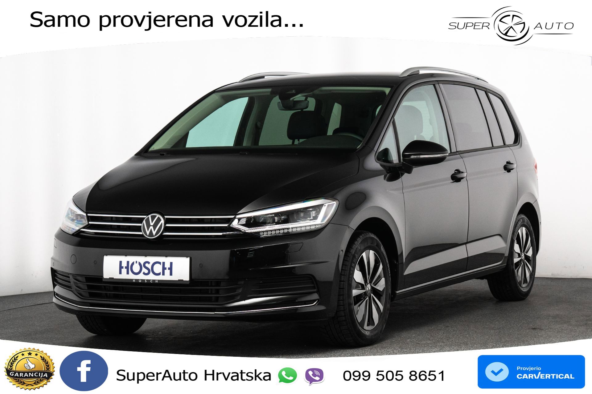 VW Touran 1.5 TSI DSG Comfortline 150 KS, 7-SJED+LED+ACC+GR SJED+PDC+VIRT