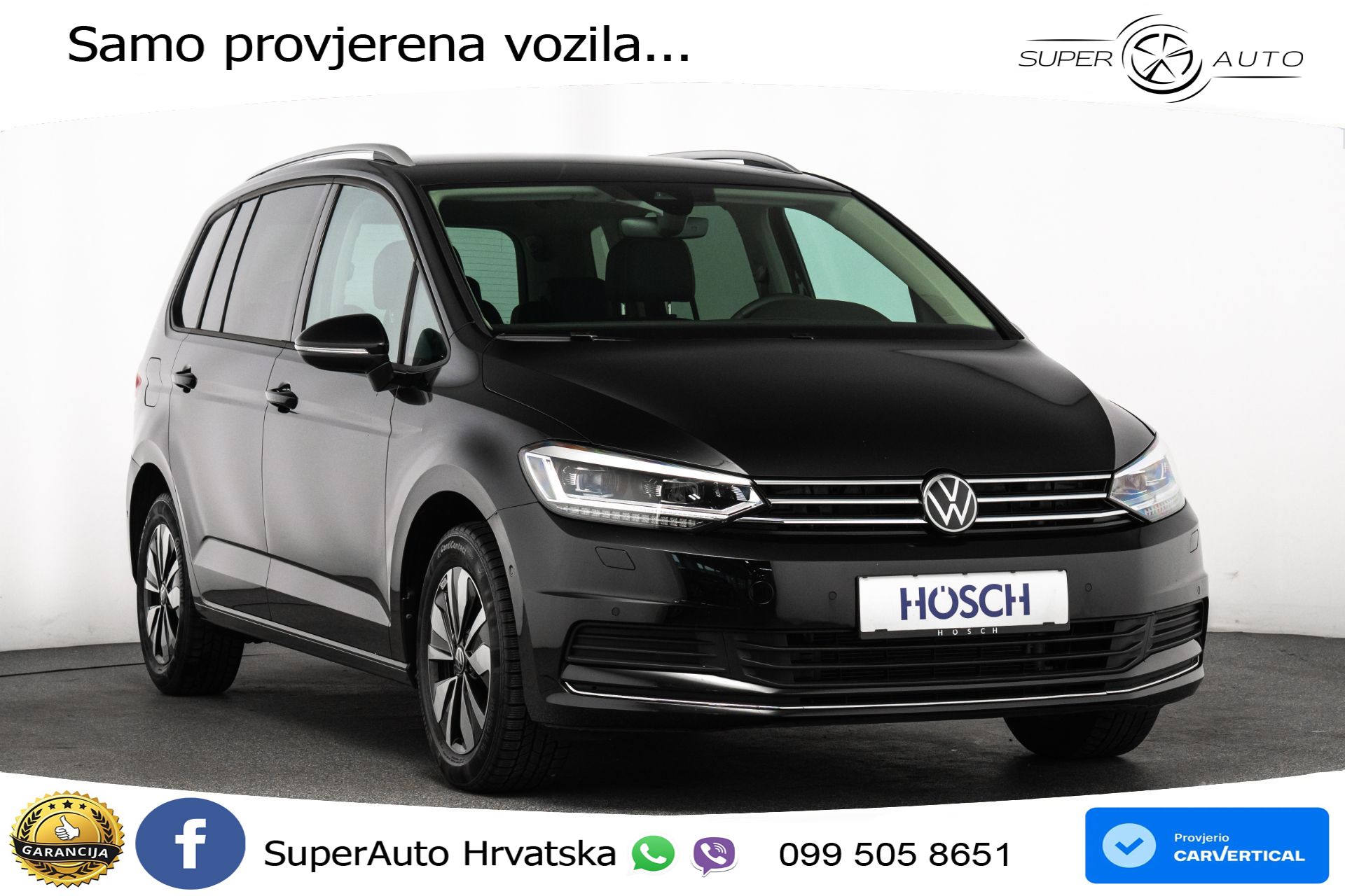 VW Touran 1.5 TSI DSG Comfortline 150 KS, 7-SJED+LED+ACC+GR SJED+PDC+VIRT