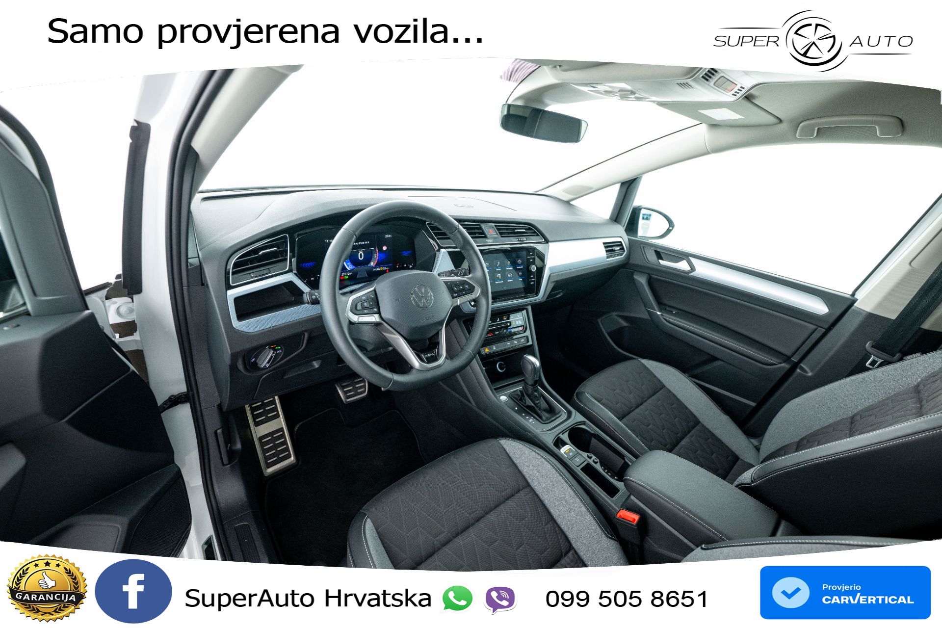 VW Touran 1.5 TSI DSG Comfortline 150 KS, 7-SJED+LED+ACC+GR SJED+VIRT+PDC