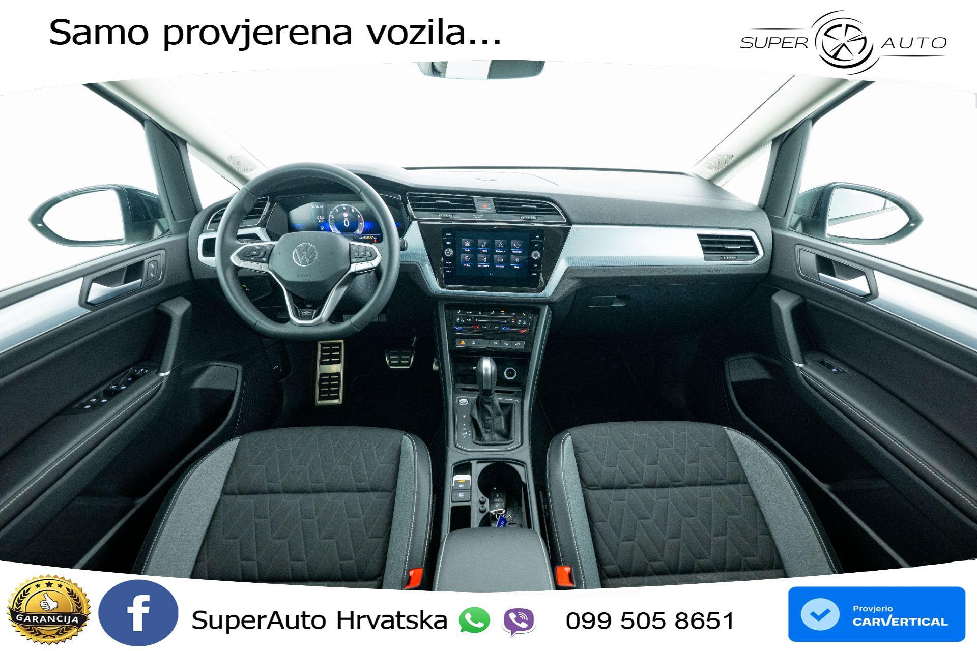 VW Touran 1.5 TSI DSG Comfortline 150 KS, 7-SJED+LED+ACC+GR SJED+VIRT+PDC