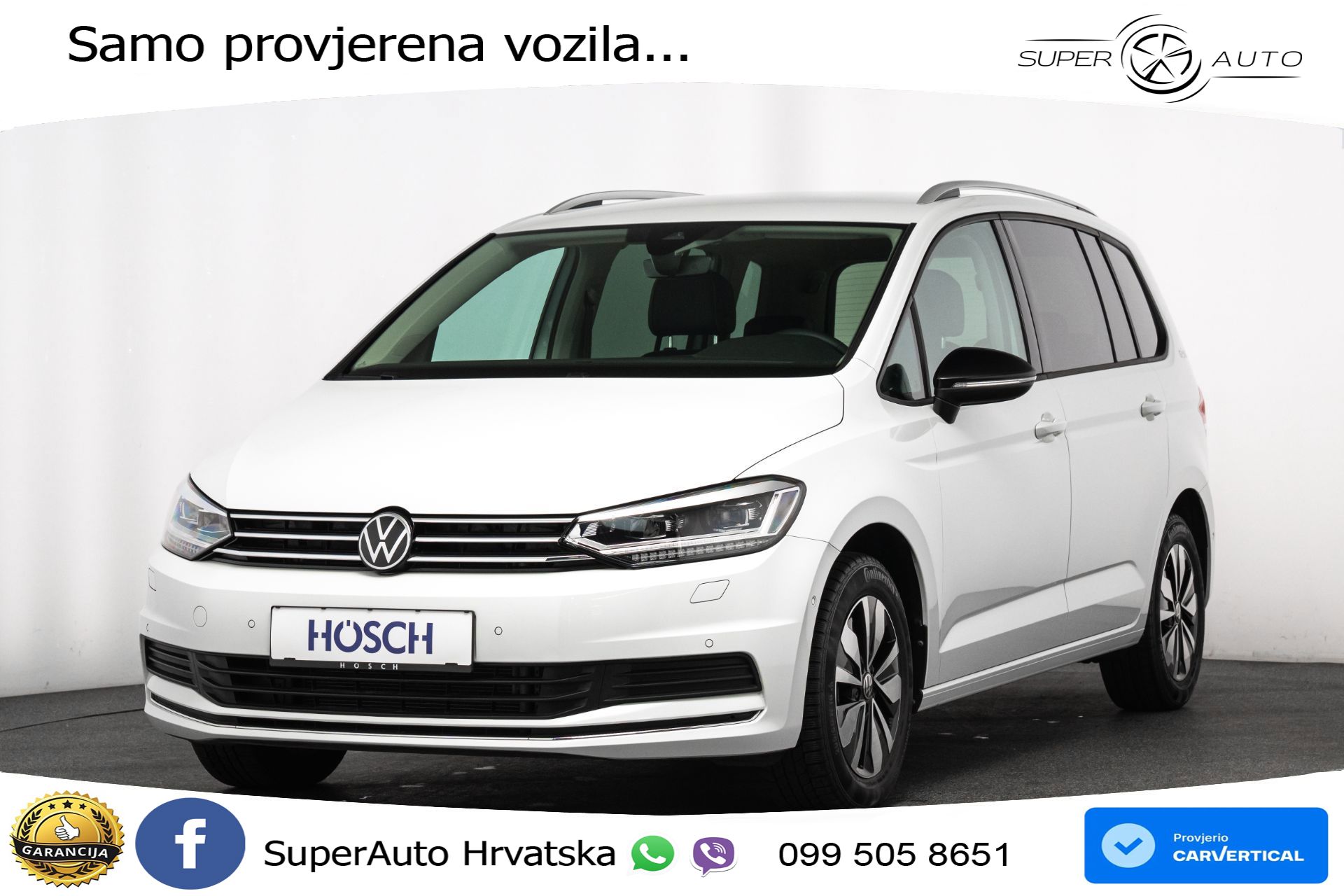 VW Touran 1.5 TSI DSG Comfortline 150 KS, 7-SJED+LED+ACC+GR SJED+VIRT+PDC