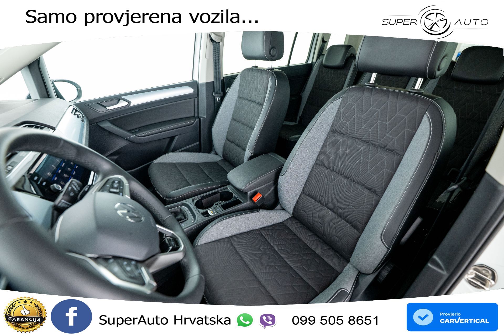 VW Touran 1.5 TSI DSG Comfortline 150 KS, 7-SJED+LED+ACC+GR SJED+VIRT+PDC