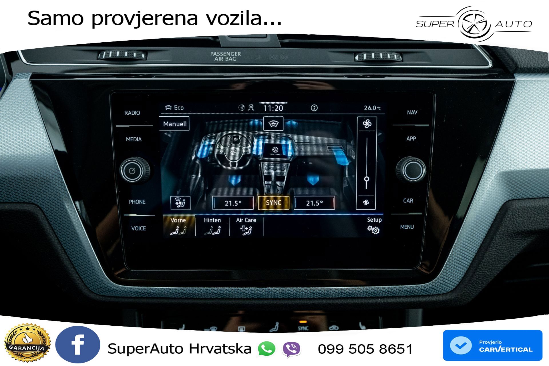 VW Touran 1.5 TSI DSG Comfortline 150 KS, 7-SJED+LED+ACC+GR SJED+VIRT+PDC