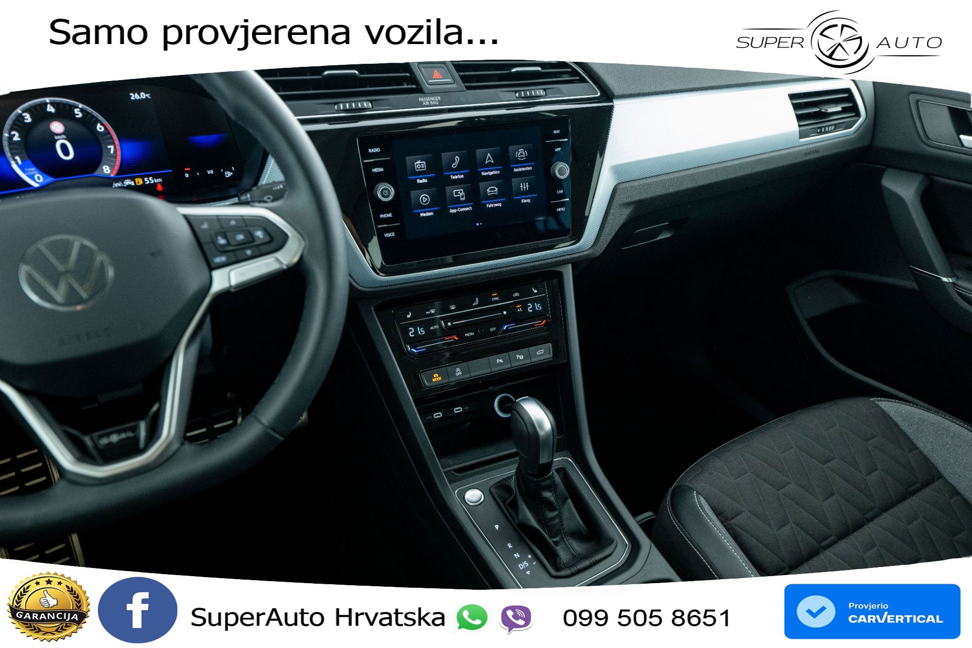 VW Touran 1.5 TSI DSG Comfortline 150 KS, 7-SJED+LED+ACC+GR SJED+VIRT+PDC