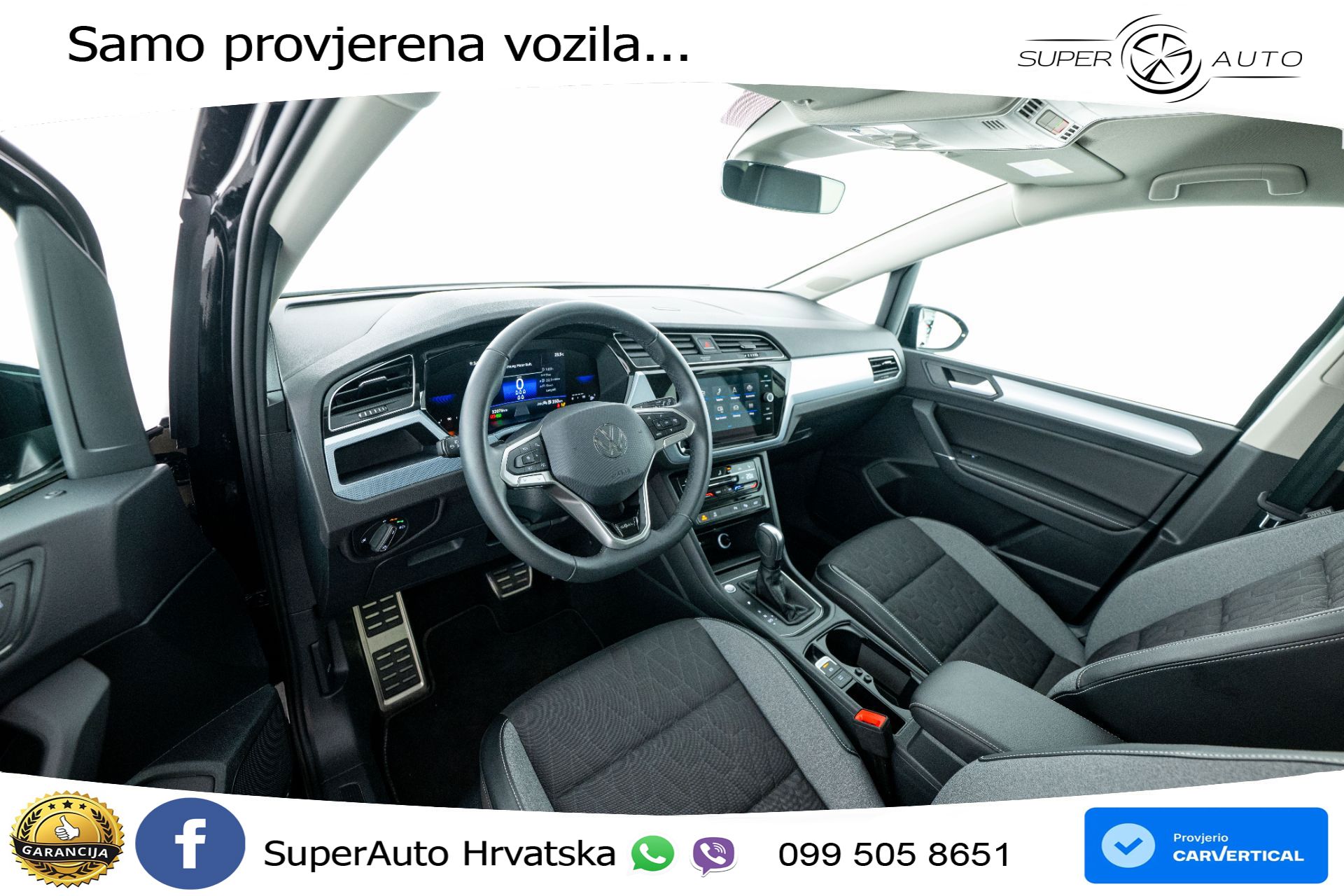 VW Touran 1.5 TSI DSG Comfortline 150 KS, 7-SJED+ACC+GR SJED+VIRT