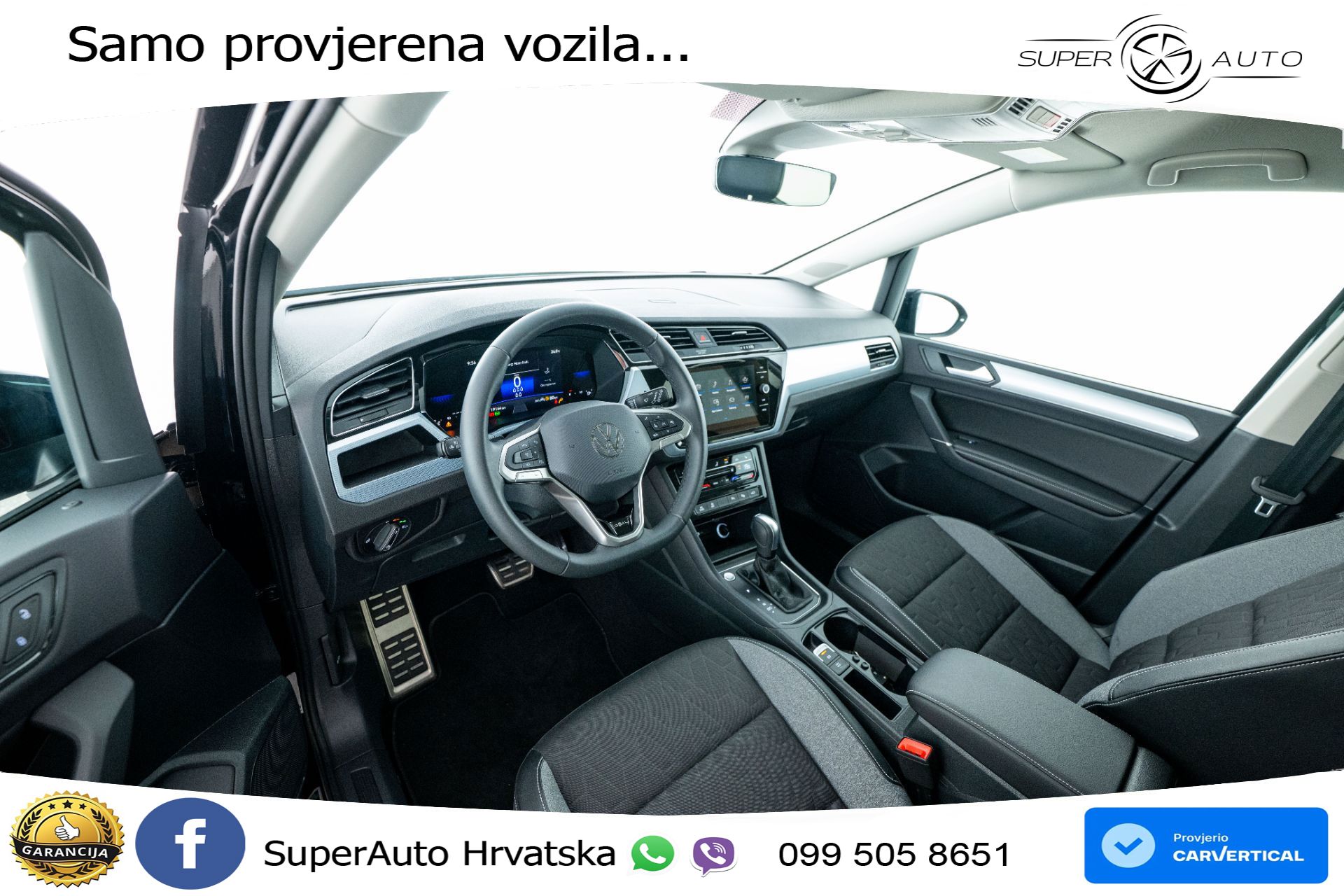 VW Touran 2.0 TDI DSG Comfortline 150 KS, 7-SJED+ACC+GR SJED+VIRT+NAVI