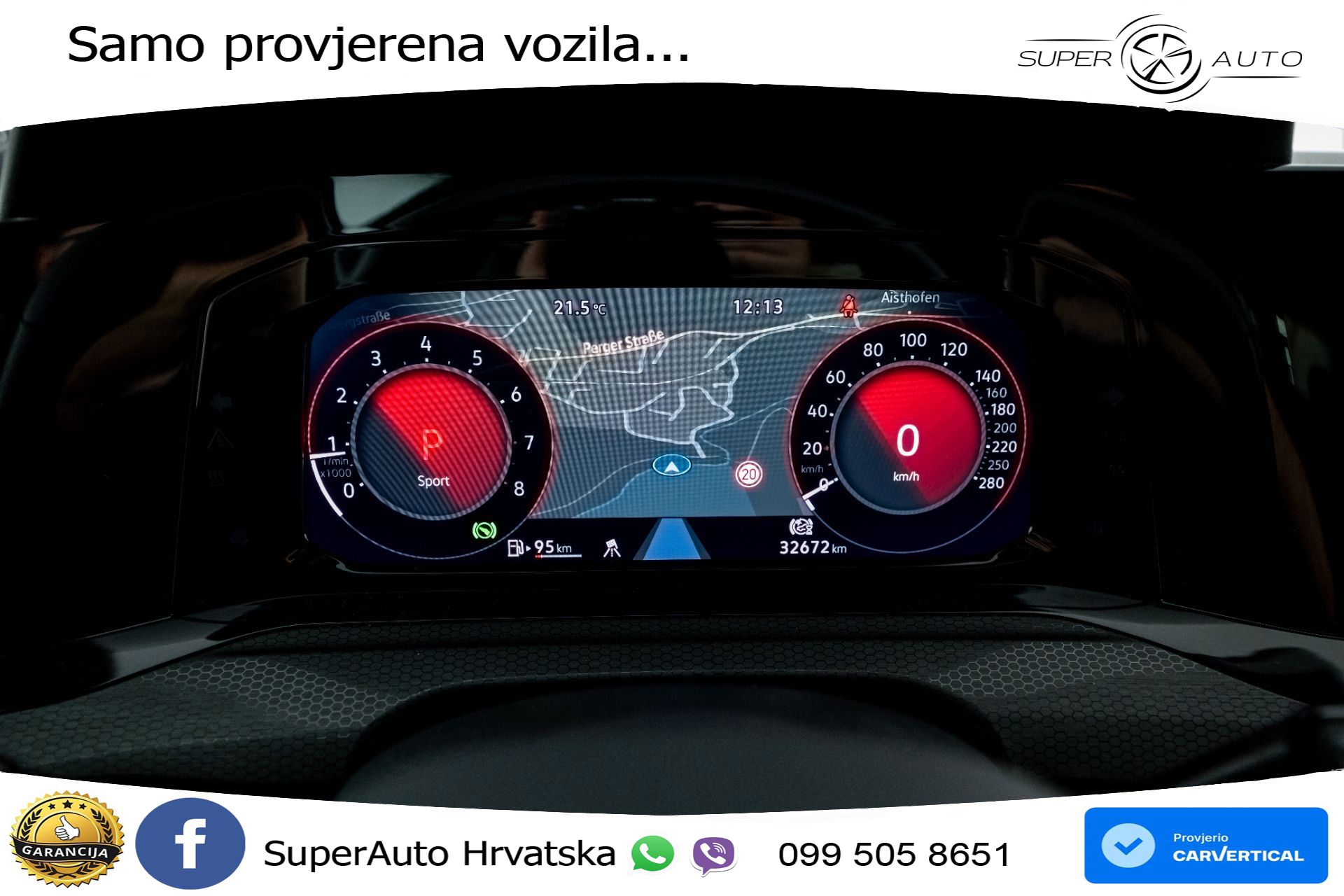 VW Golf 8 GTI 2.0 TSI DSG 245 KS, LED+ACC+GR SJED+KAM+VIRT+PDC