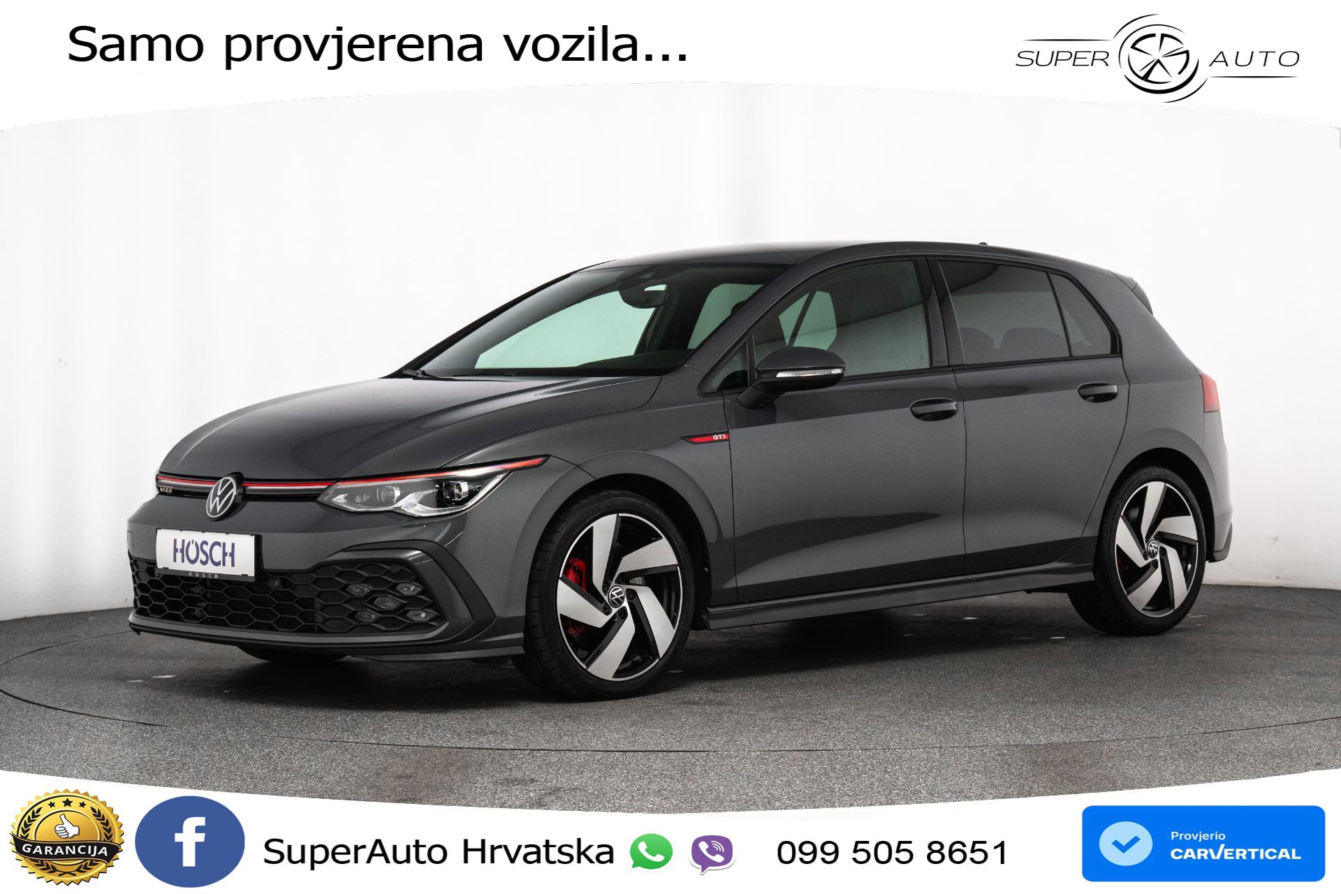 VW Golf 8 GTI 2.0 TSI DSG 245 KS, LED+ACC+GR SJED+KAM+VIRT+PDC