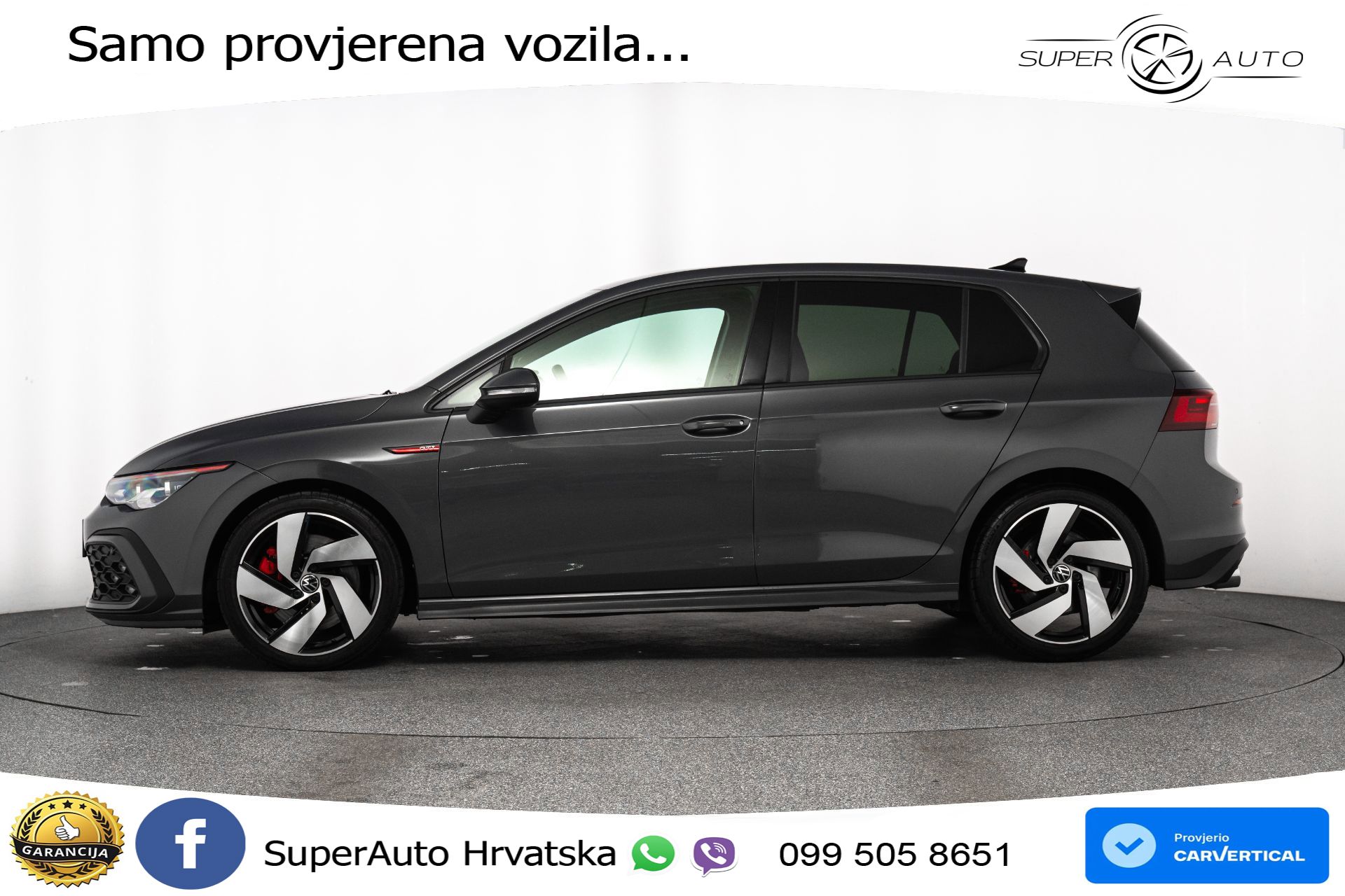 VW Golf 8 GTI 2.0 TSI DSG 245 KS, LED+ACC+GR SJED+KAM+VIRT+PDC