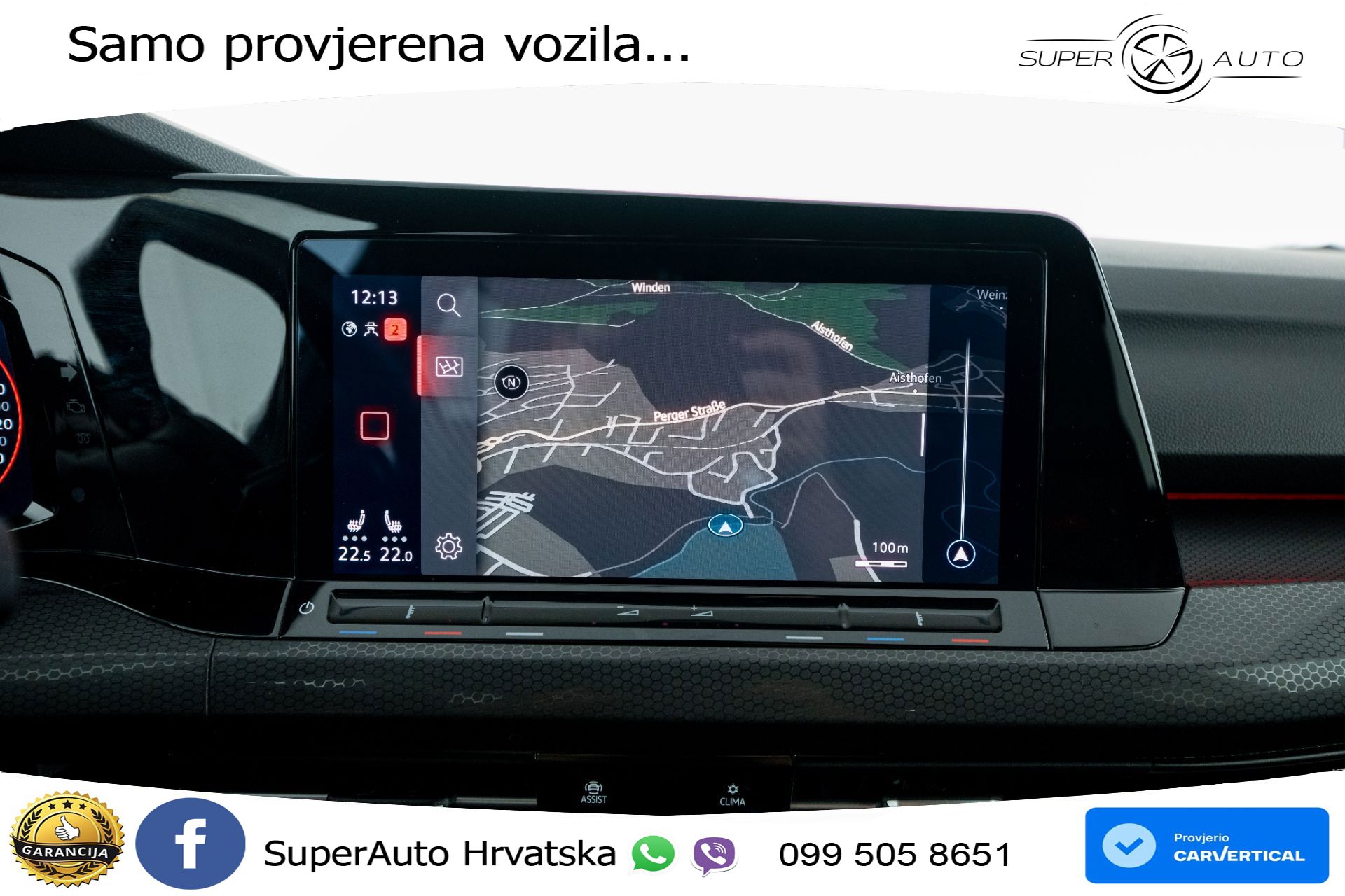 VW Golf 8 GTI 2.0 TSI DSG 245 KS, LED+ACC+GR SJED+KAM+VIRT+PDC