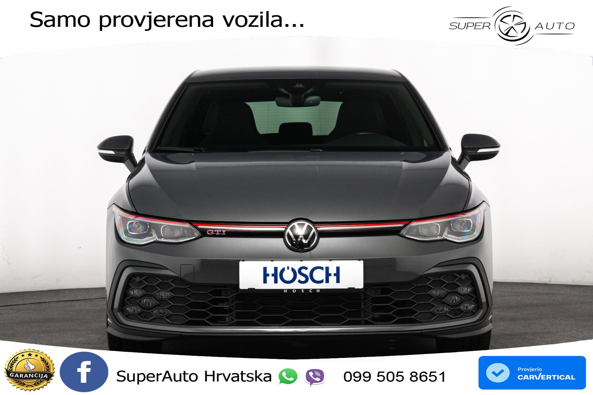 VW Golf 8 GTI 2.0 TSI DSG 245 KS, LED+ACC+GR SJED+KAM+VIRT+PDC