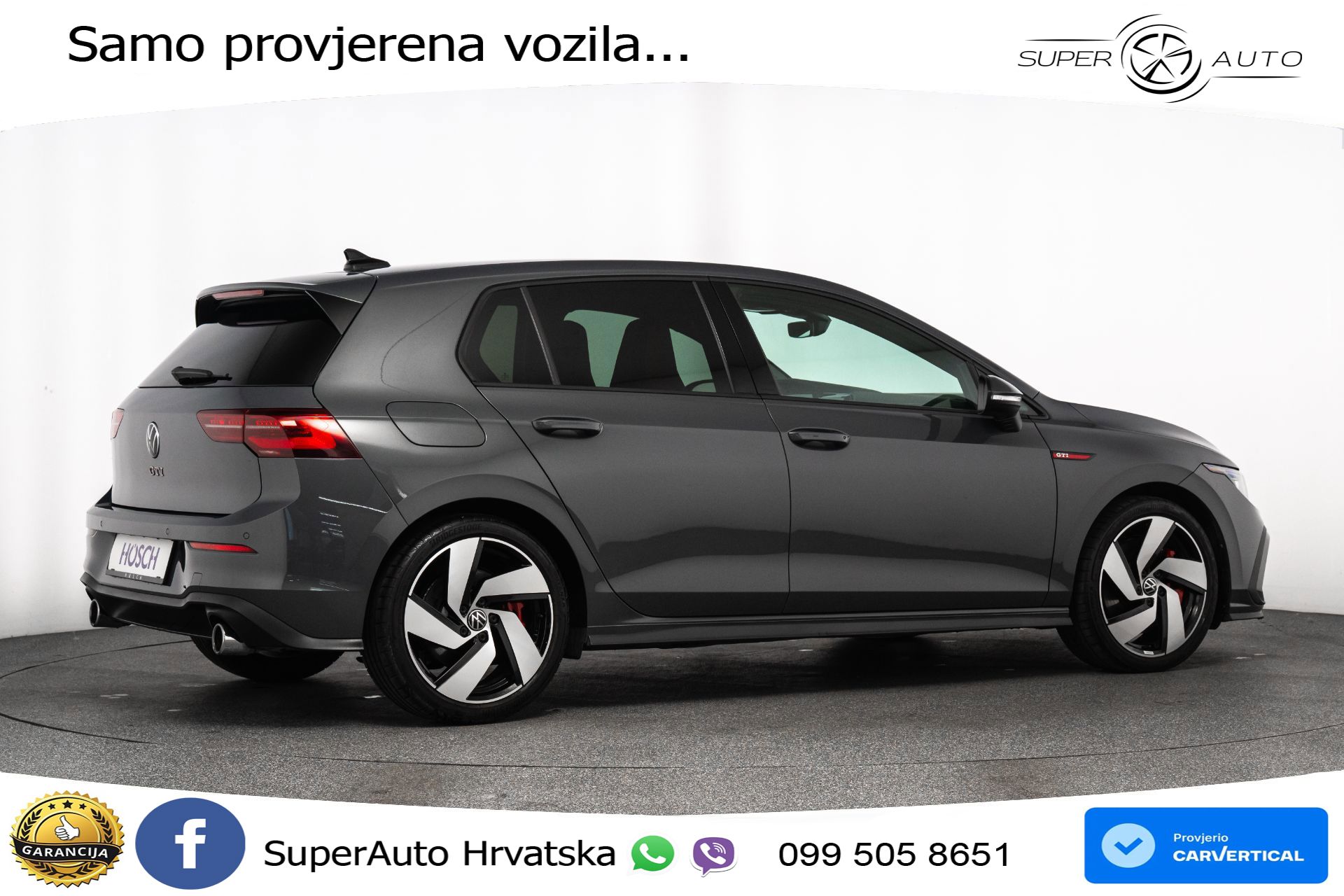 VW Golf 8 GTI 2.0 TSI DSG 245 KS, LED+ACC+GR SJED+KAM+VIRT+PDC