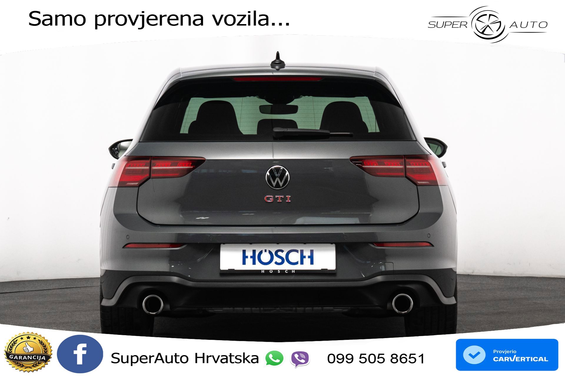 VW Golf 8 GTI 2.0 TSI DSG 245 KS, LED+ACC+GR SJED+KAM+VIRT+PDC