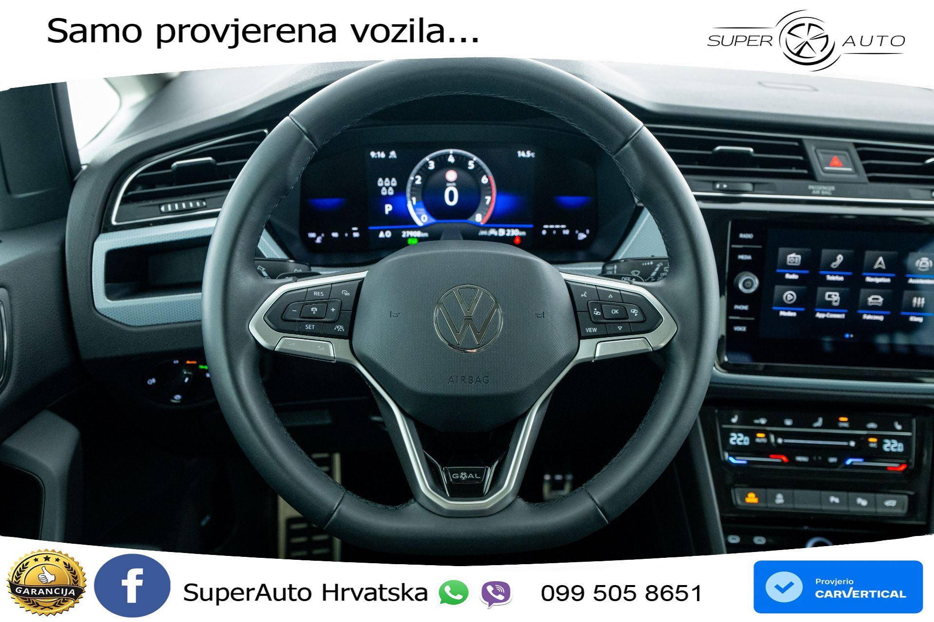 VW Touran 1.5 TSI DSG Comfortline 150 KS, 7-SJED+ACC+GR SJED+VIRT