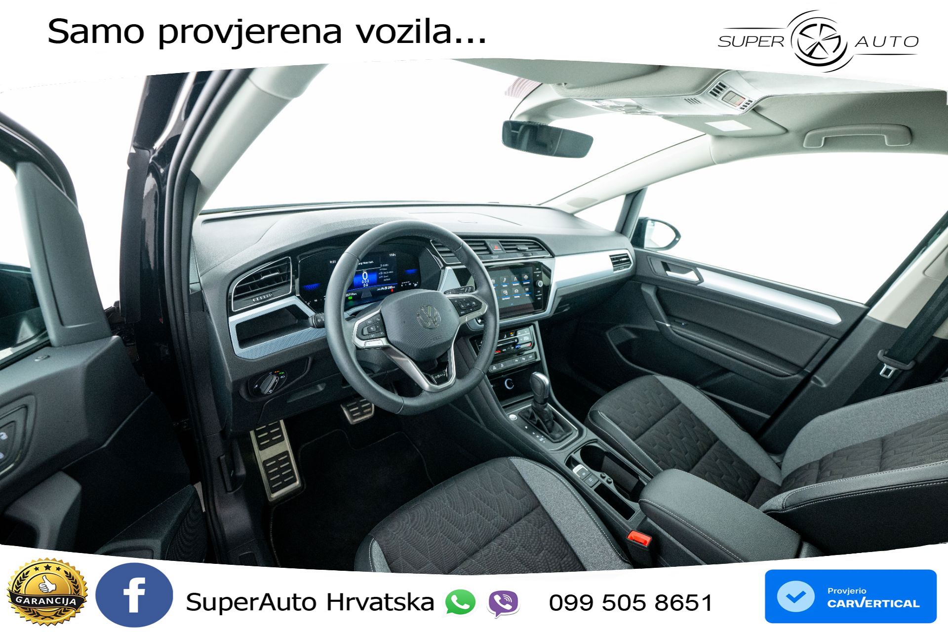 VW Touran 1.5 TSI DSG Comfortline 150 KS, 7-SJED+LED+ACC+GR SJED+PDC+VIRT