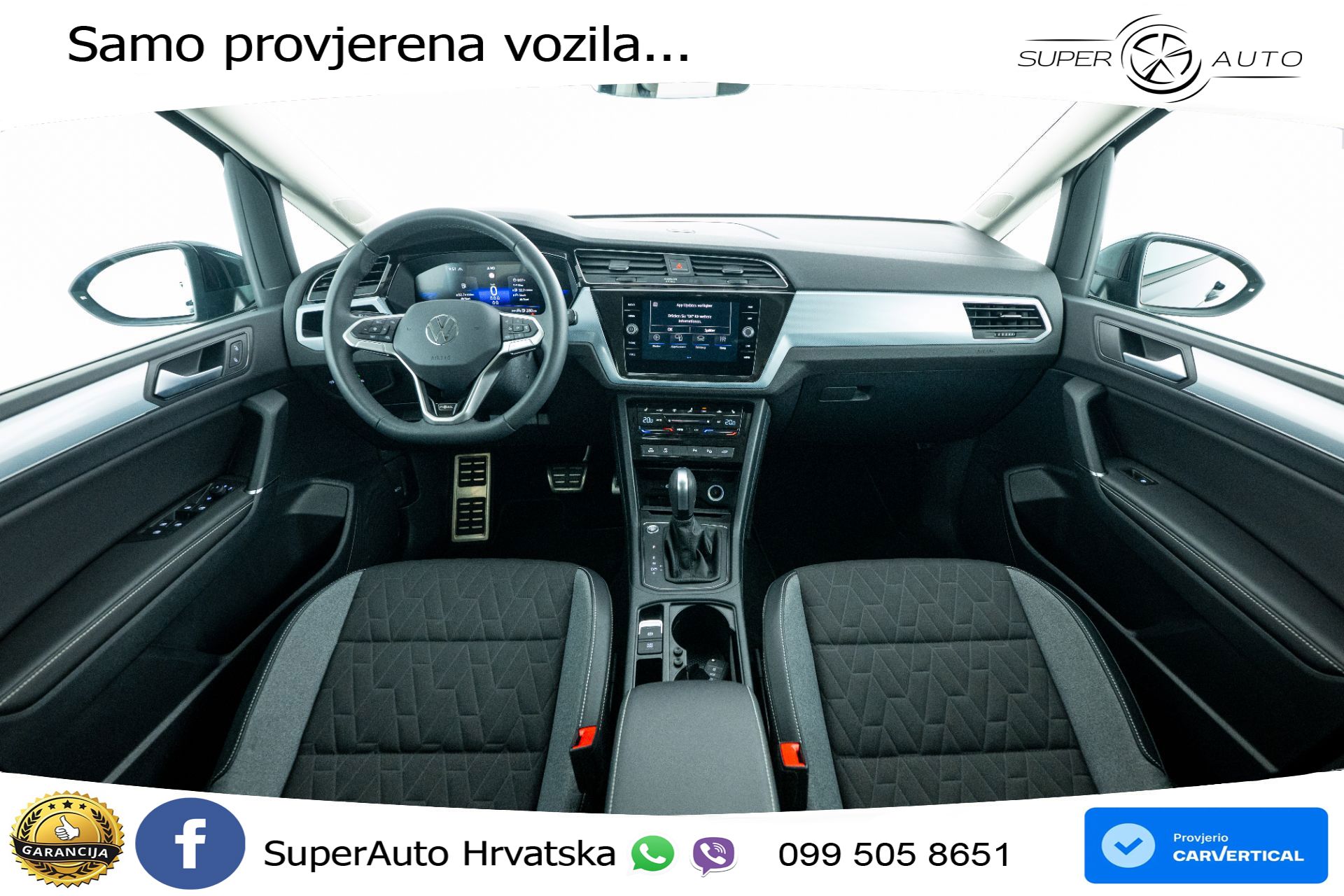 VW Touran 1.5 TSI DSG Comfortline 150 KS, 7-SJED+LED+ACC+GR SJED+PDC+VIRT
