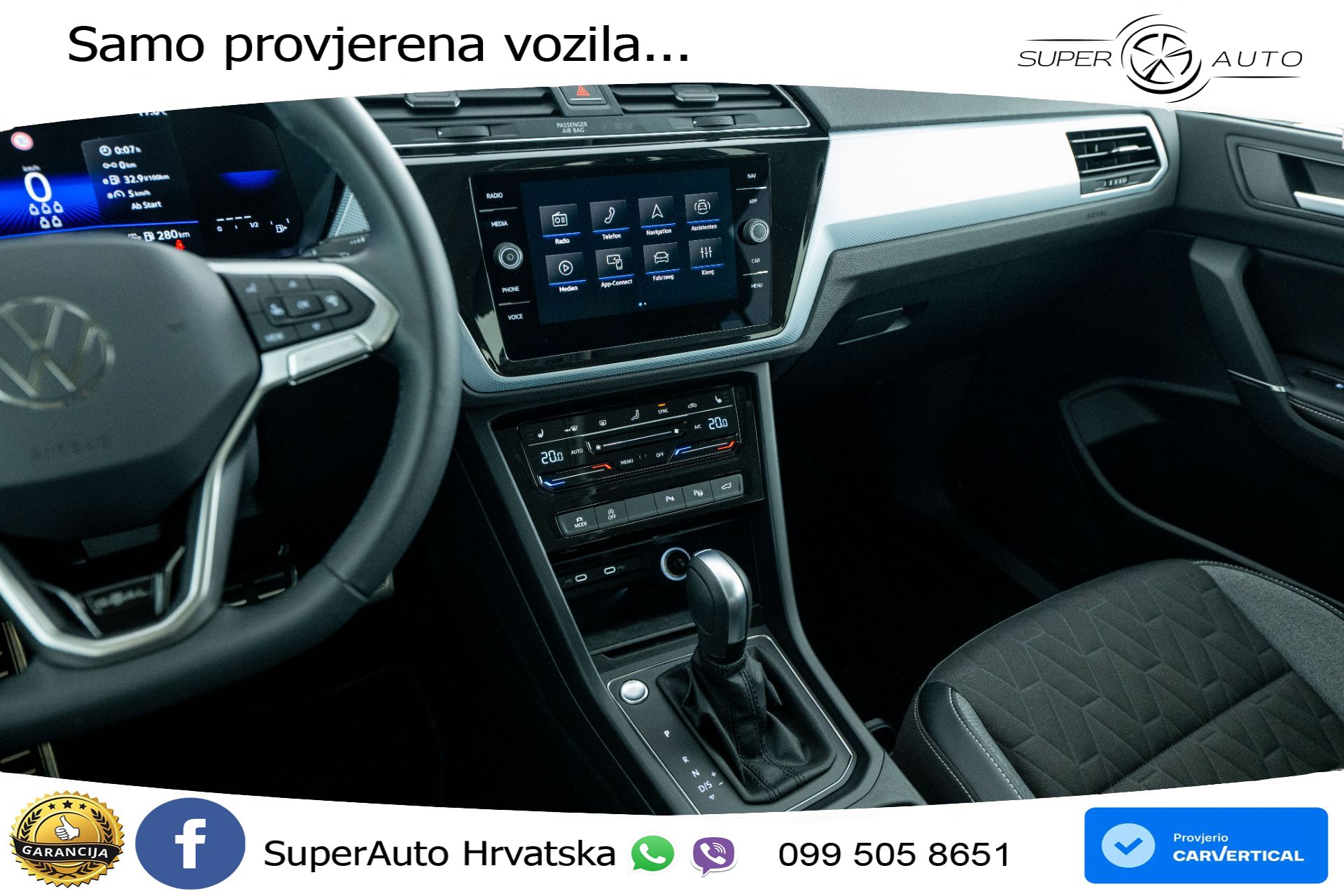 VW Touran 1.5 TSI DSG Comfortline 150 KS, 7-SJED+LED+ACC+GR SJED+PDC+VIRT