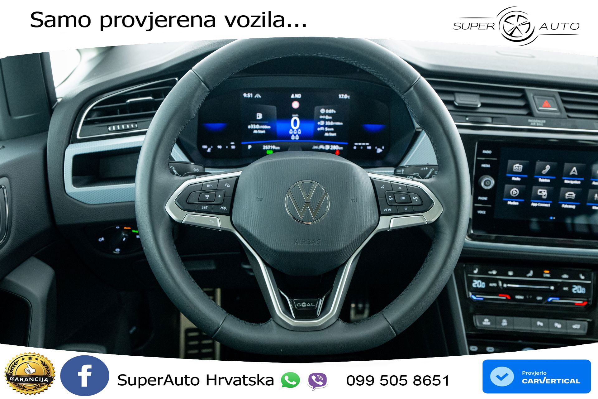 VW Touran 1.5 TSI DSG Comfortline 150 KS, 7-SJED+LED+ACC+GR SJED+PDC+VIRT