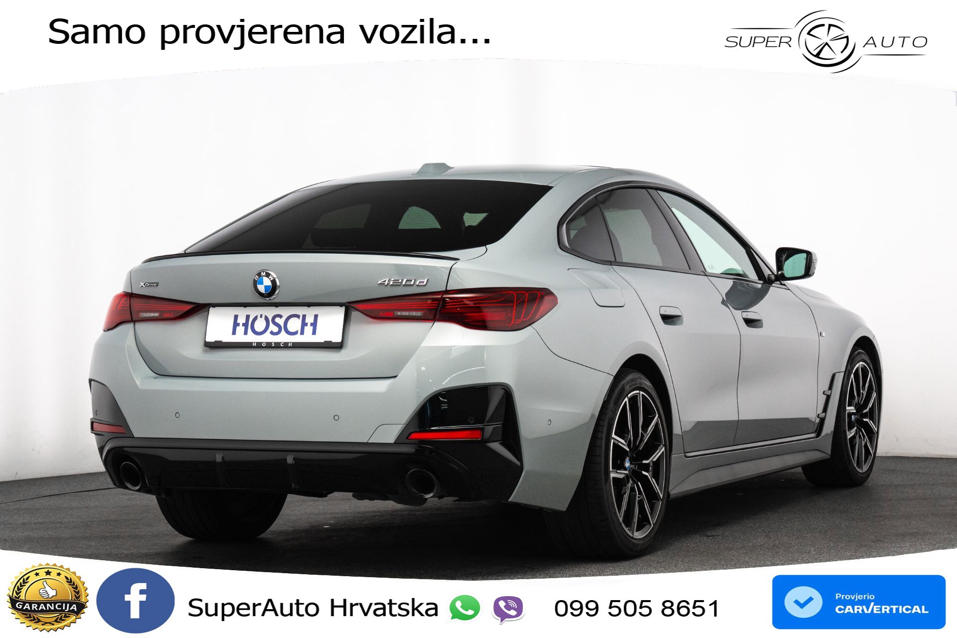 BMW 420d xDrive GC Aut. M Sport Pro 190 KS, ACC+360+GR SJED+HEAD+VIRT+NAVI